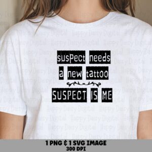 Tattoo PNG Design, Ransom Note Clipart | SVG File & Sublimation Ready, 300 DPI - Commercial Use