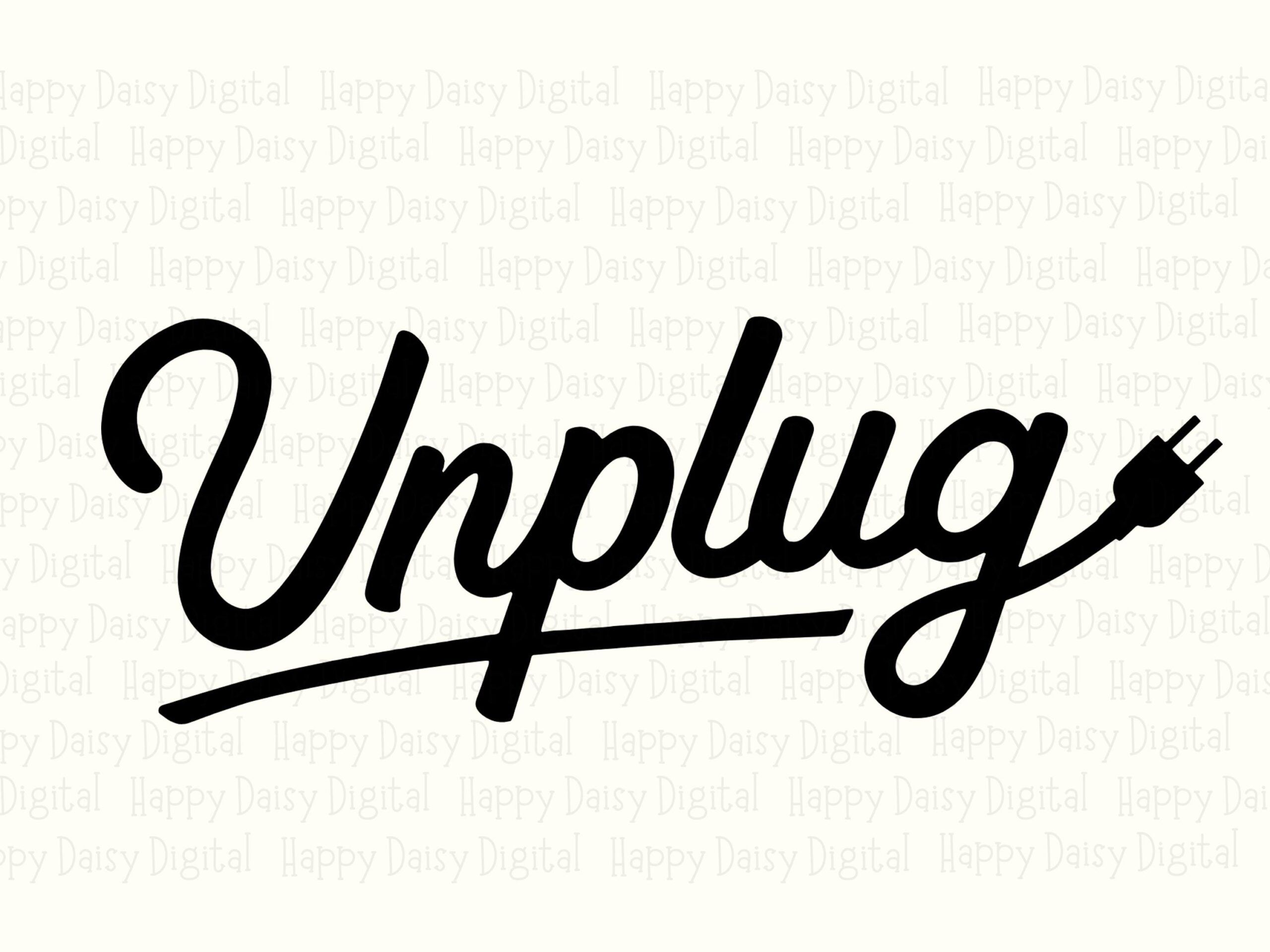 Unplug Clipart PNG, Minimal Script Design - Plug Icon Accent | SVG File, Commercial Use, 300 DPI For Cricut - Image 2