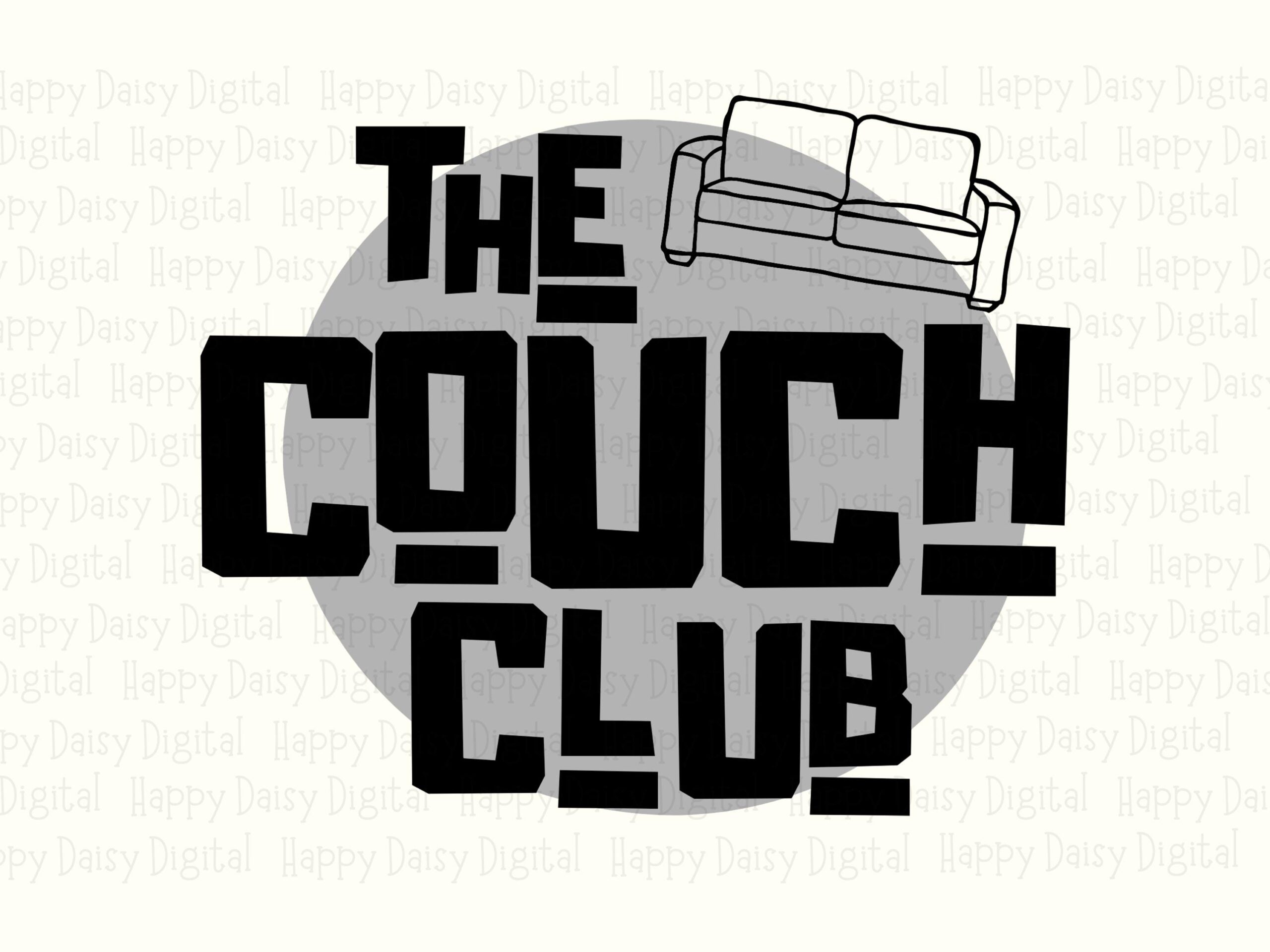 Couch Club Tee, Chunky Bold Text Shirt | PNG SVG Sublimation Files, Commercial Use, 300 DPI - Image 2