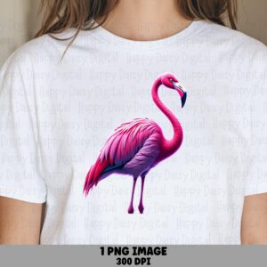 Gradient Purple Flamingo PNG | Sublimation Commercial Use POD