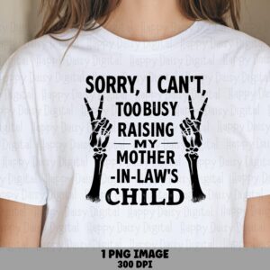 Mother In Law, Sarcastic Skeleton Hands PNG | Sublimation Commercial Use File, 300 DPI, For Mug Tshirt Transfer
