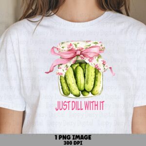 Pickle Png Design, Funny Dill Pun Sublimation Graphic | Commercial License | 300 DPI, Transparent Background