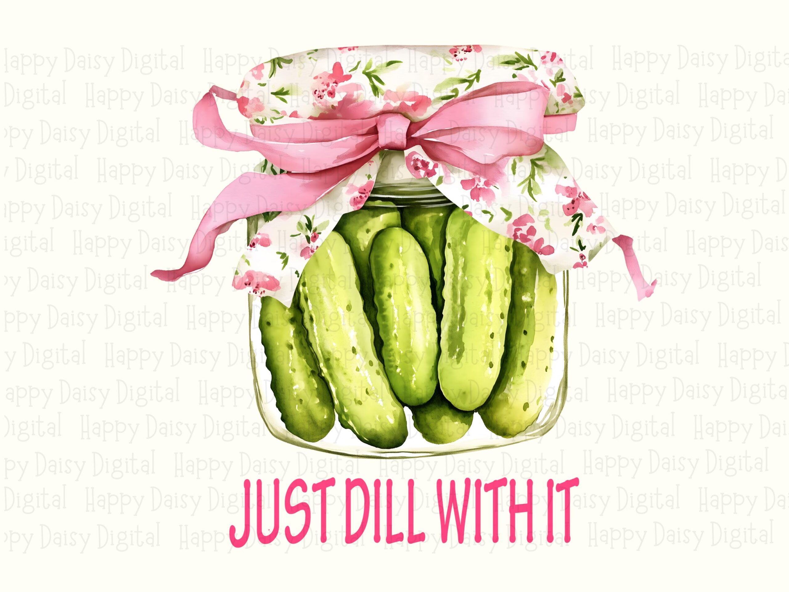 Pickle Png Design, Funny Dill Pun Sublimation Graphic | Commercial License | 300 DPI, Transparent Background - Image 2