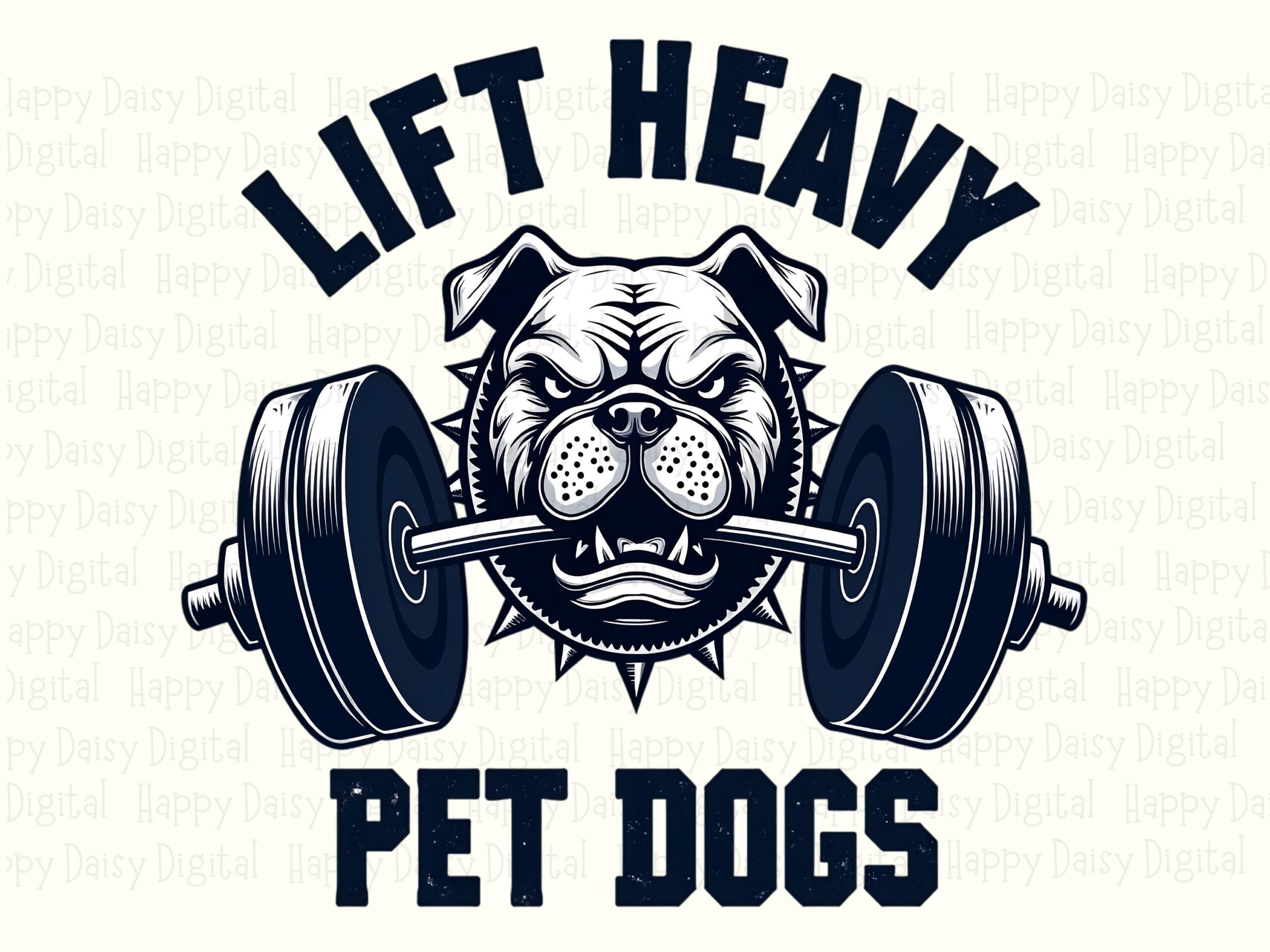 Lift Heavy Dogs, Funny Bulldog Gym PNG, Sublimation Graphic | Commercial Use, 300 DPI, Clipart - Image 2