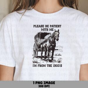 Sublimation PNG, Vintage Carriage Illustration - From The 1900s, Humor Design | Commercial Use, 300 DPI