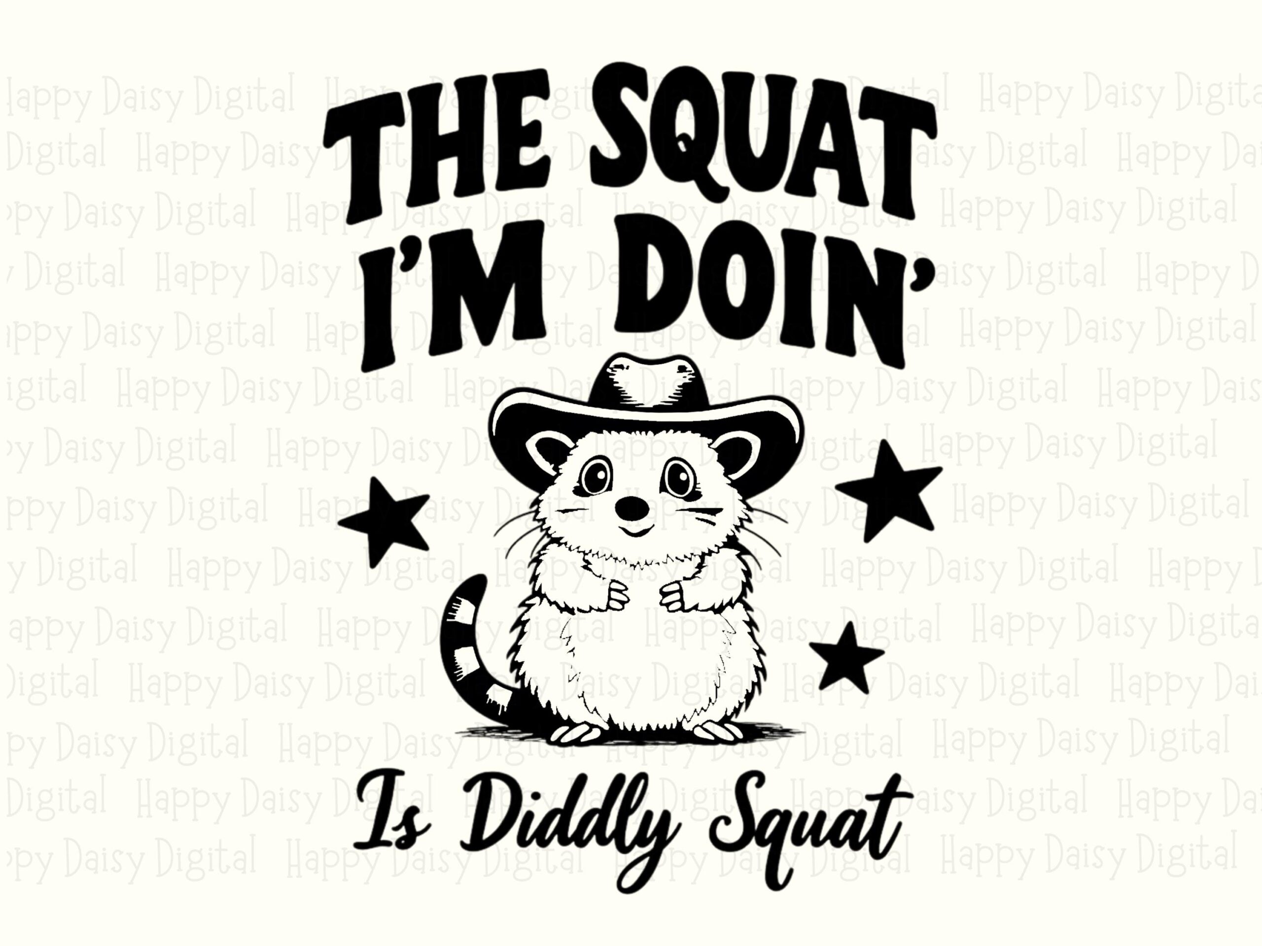 Diddly Squat, Cowboy Raccoon PNG | Sublimation, Commercial Use, 300 DPI - Funny Western Clipart For POD Sellers - Image 2