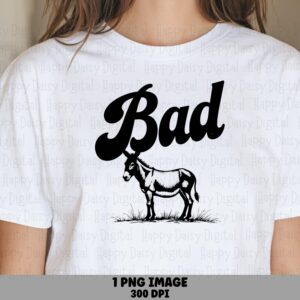 Sublimation PNG, Funny Donkey Pun Clipart | 300 DPI Transparent Background, Print-Ready - Commercial Use License