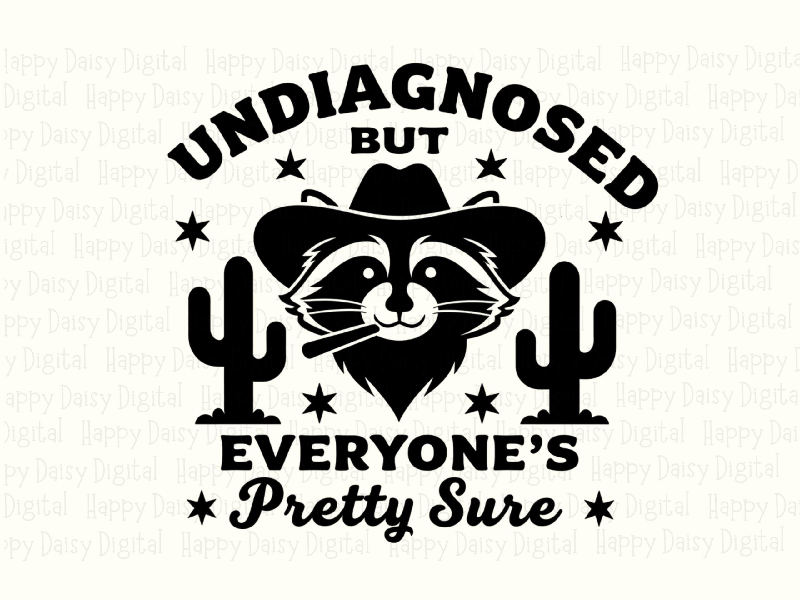Raccoon Cowboy, Undiagnosed Joke PNG | Sublimation File | Commercial Use, 300 DPI, Clipart, POD - Image 2