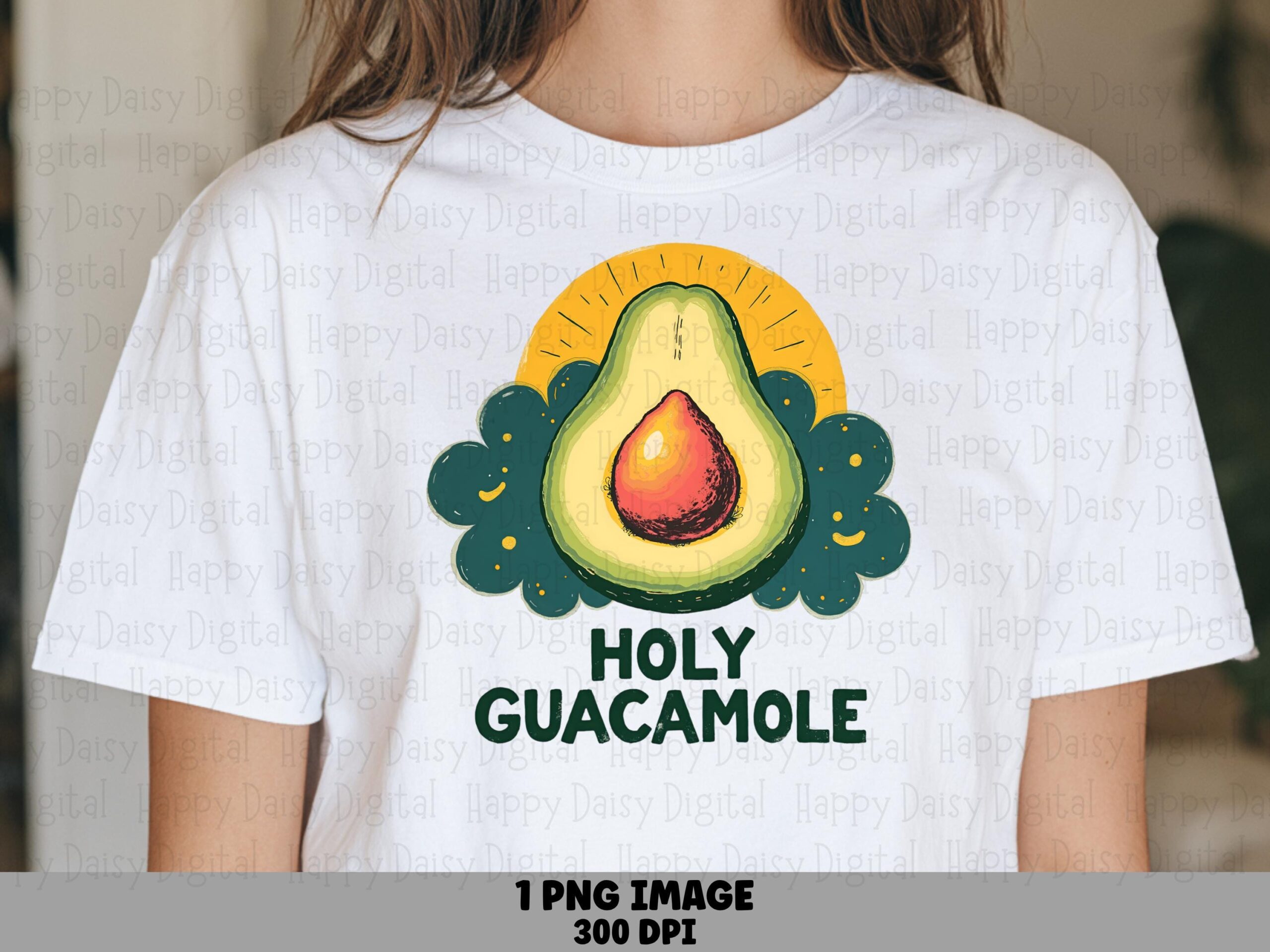 Avocado Png Design, Funny Food Illustration Clipart | Sublimation | 300 DPI, Commercial Use