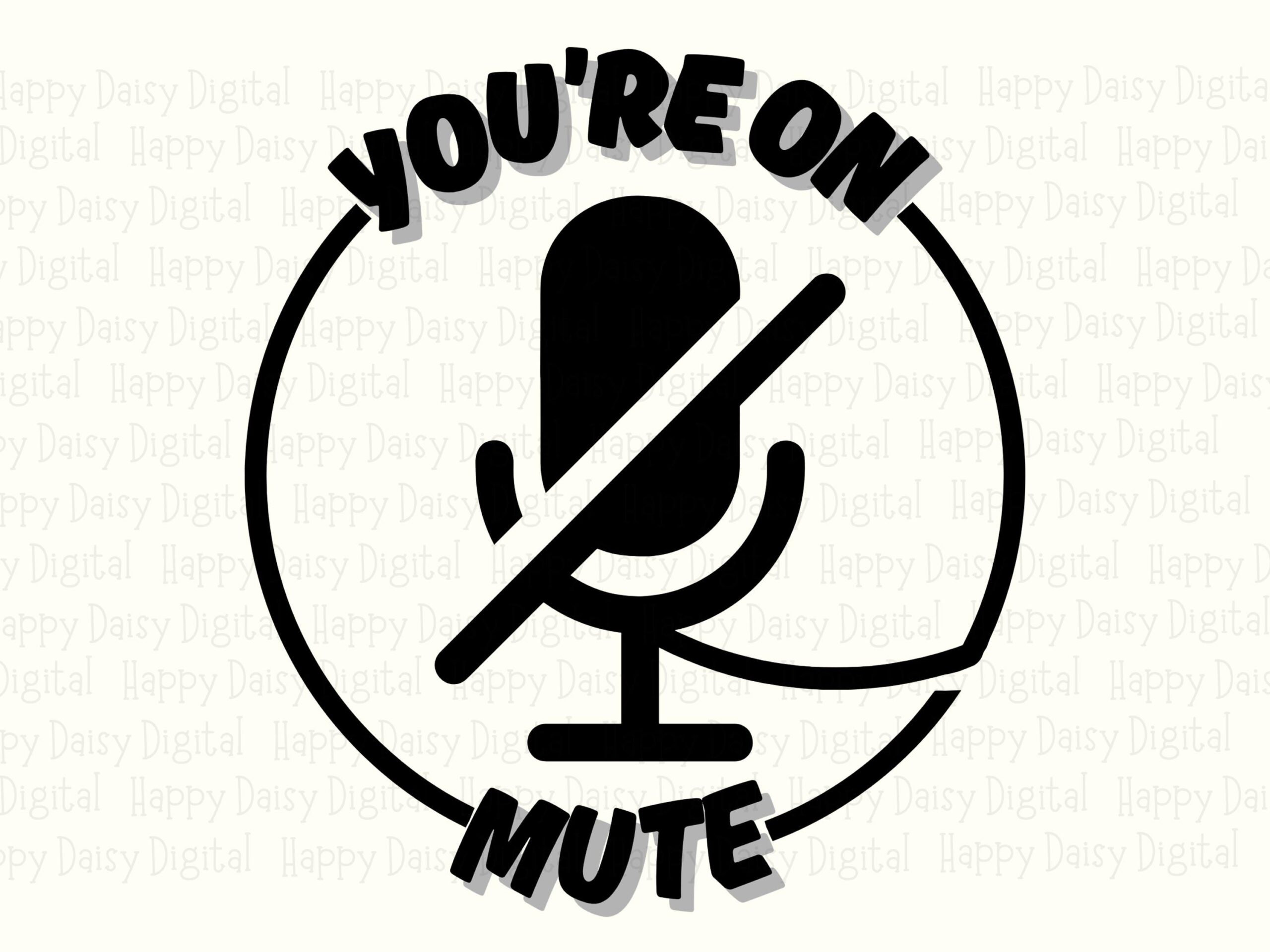On Mute, Funny Remote Work Icon Set | PNG SVG Files | 300 DPI, Commercial License, Pod Sellers, Small Business - Image 2