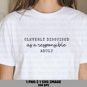 Adulting Png Design, Elegant Script Quote Sublimation Bundle - SVG File Set | 300 DPI, Cricut Silhouette Friendly