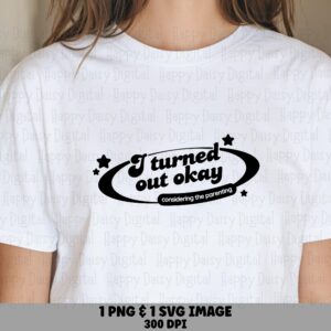 Parenting Joke, Retro Oval Badge Graphic | PNG SVG Files | 300 DPI Print-Ready, Commercial Use