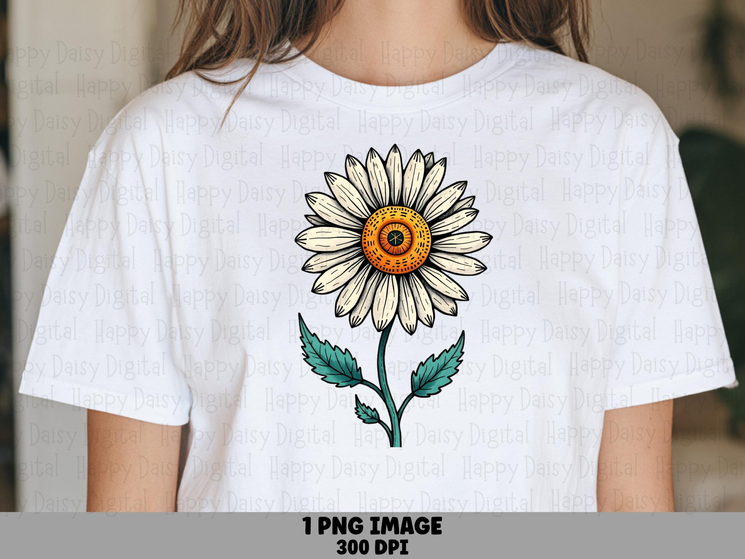 Classic Garden Daisy PNG | Sublimation Commercial Use POD