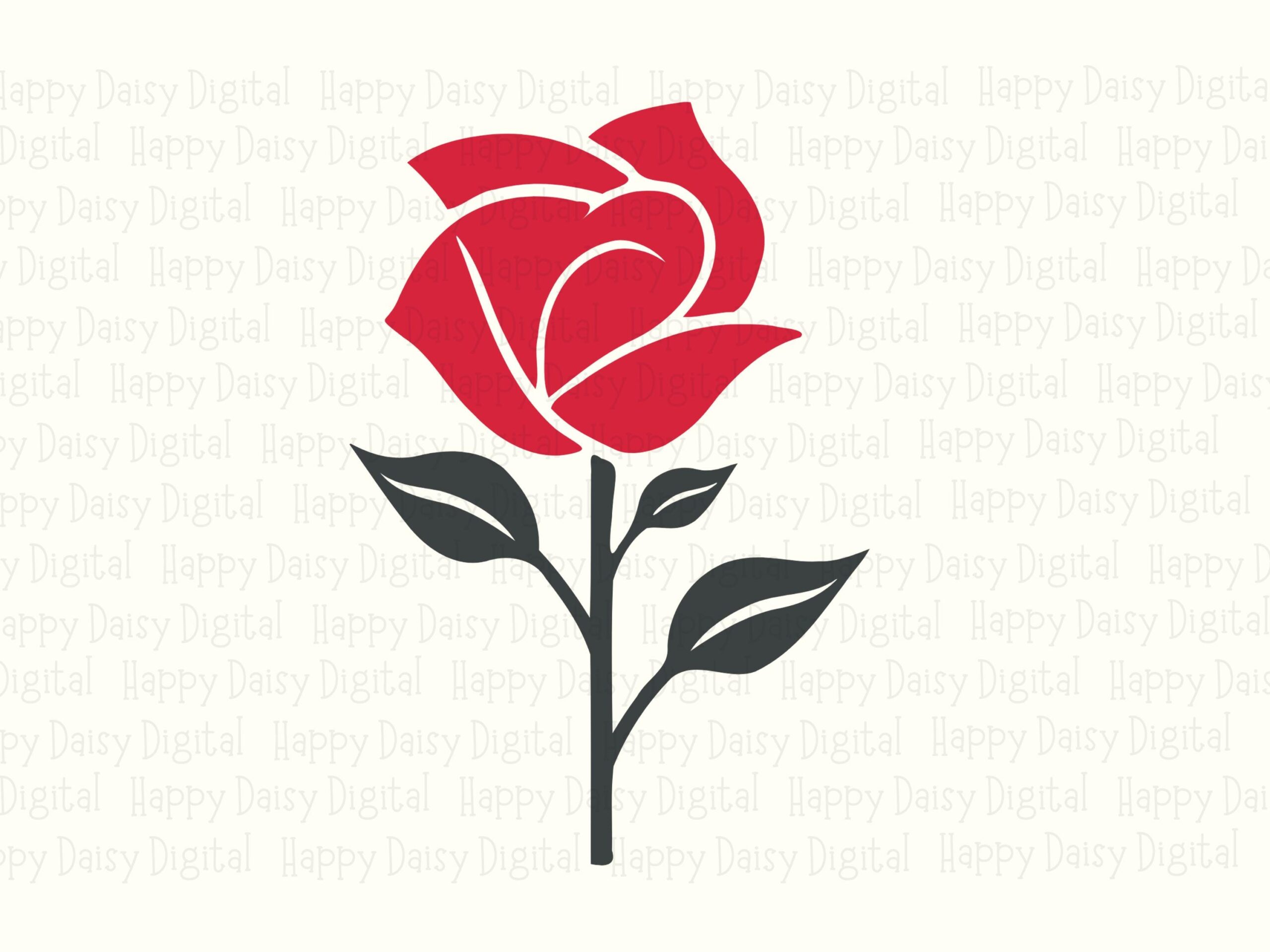 Classic Red Rose PNG SVG | Sublimation Commercial Use POD - Image 2