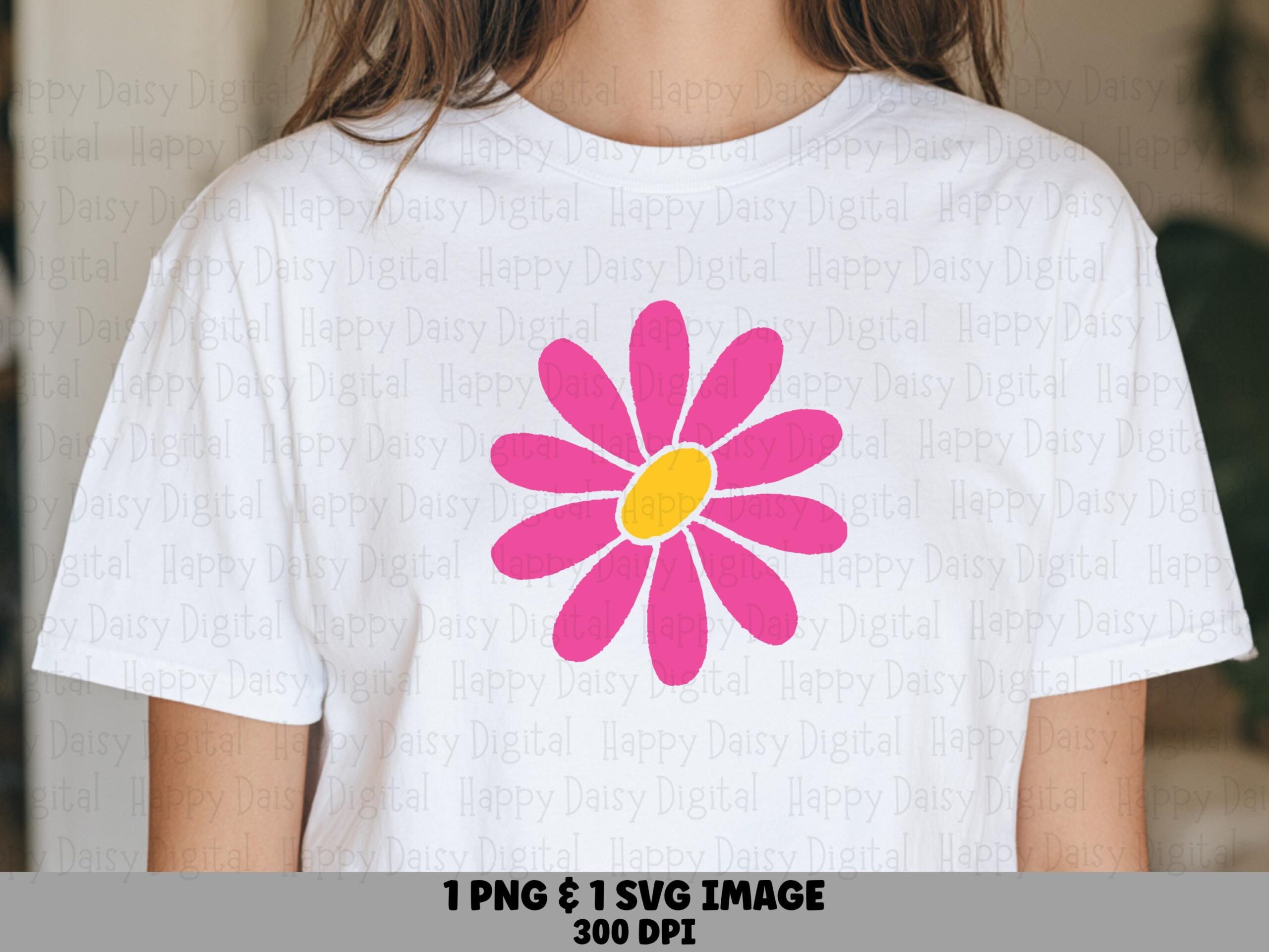 Pink Daisy Pop PNG SVG | Sublimation Commercial Use POD