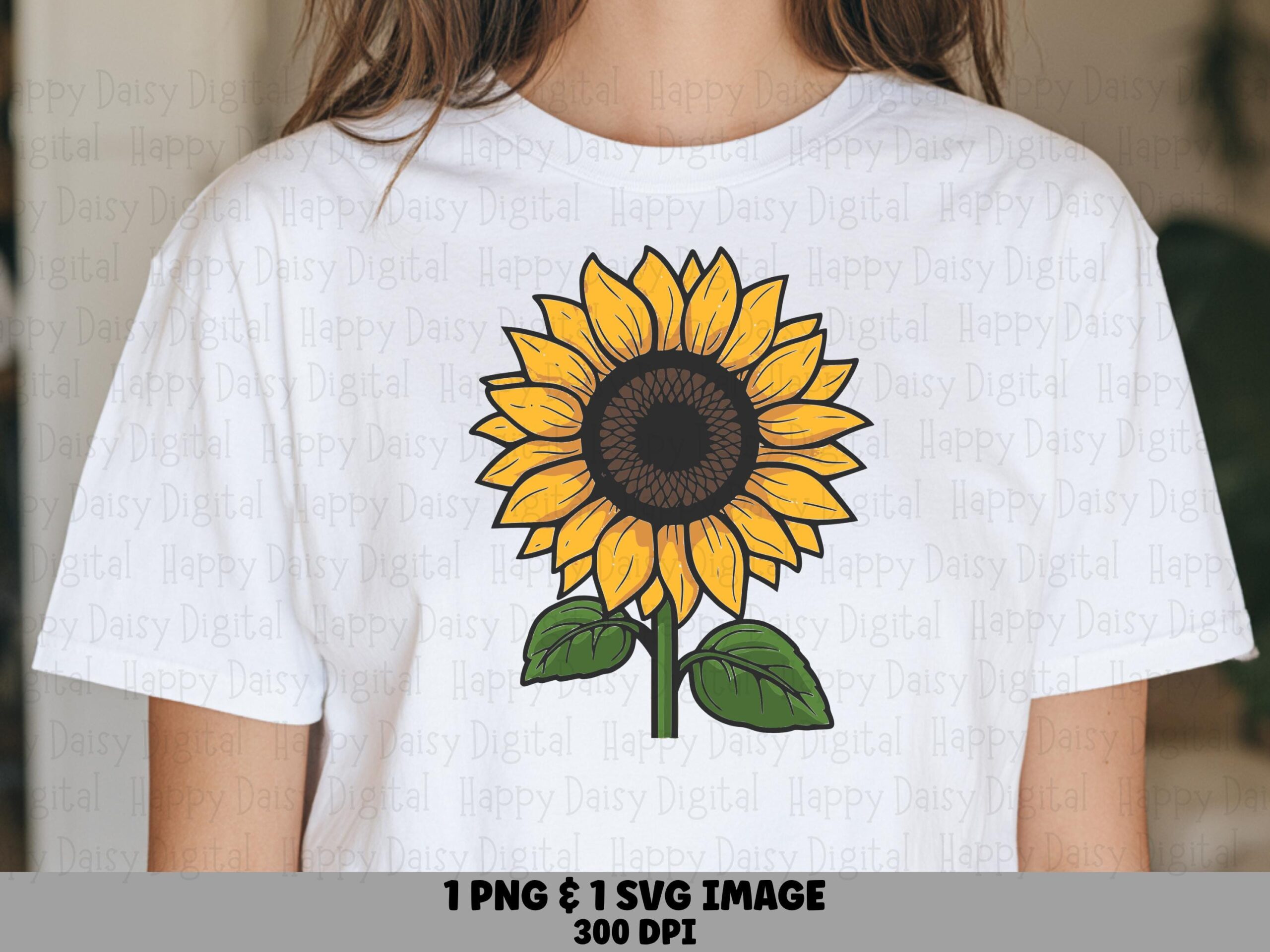 Bright Bold Sunflower PNG SVG | Sublimation Commercial Use POD