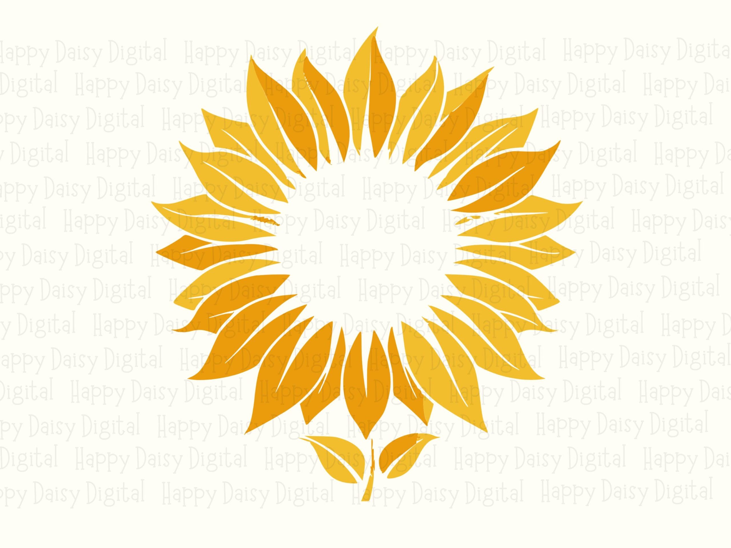 Sunset Grunge Sunflower PNG SVG | Sublimation Commercial Use POD - Image 2