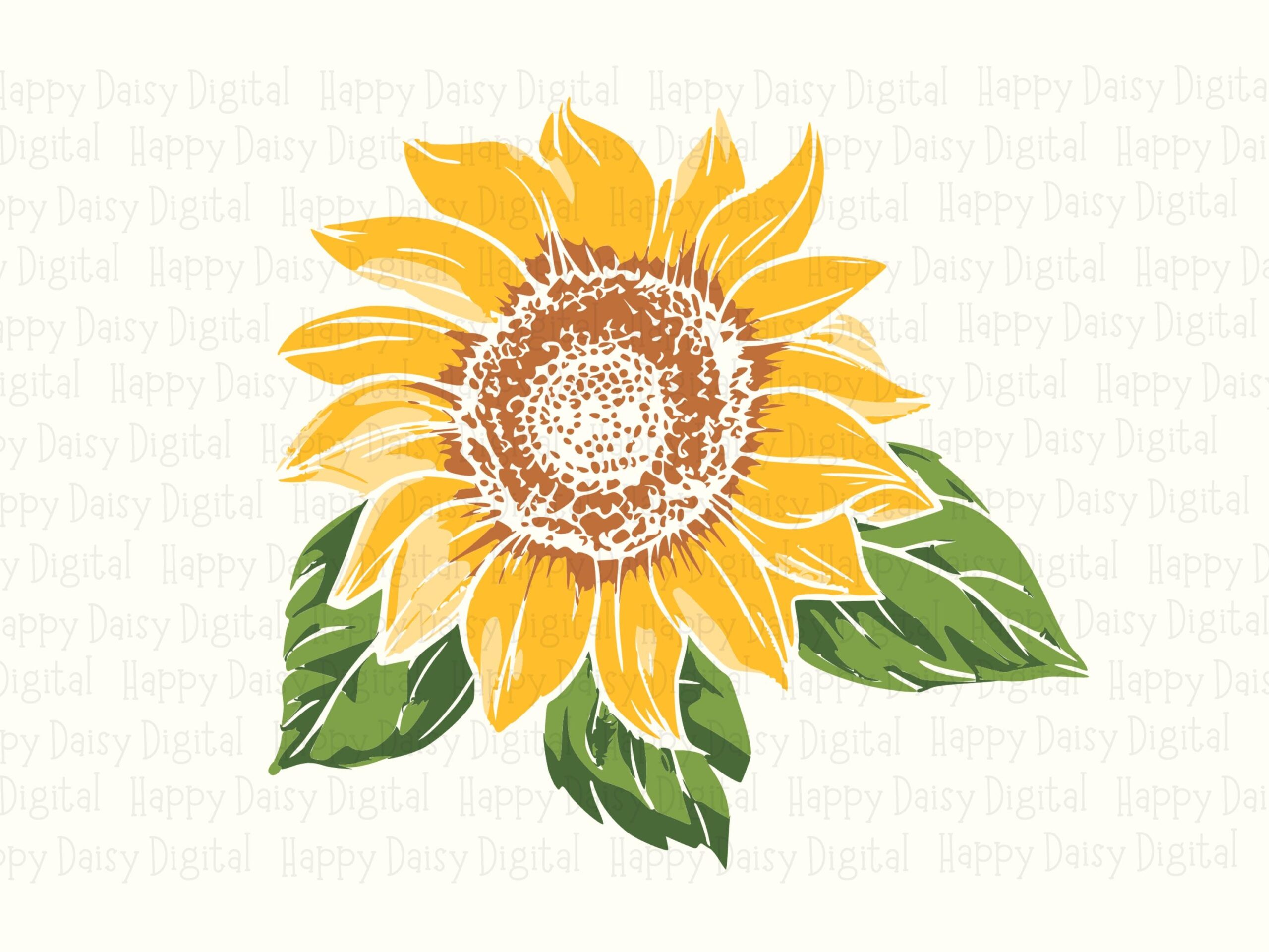 Painted Sunflower Bloom PNG SVG | Sublimation Commercial Use POD - Image 2