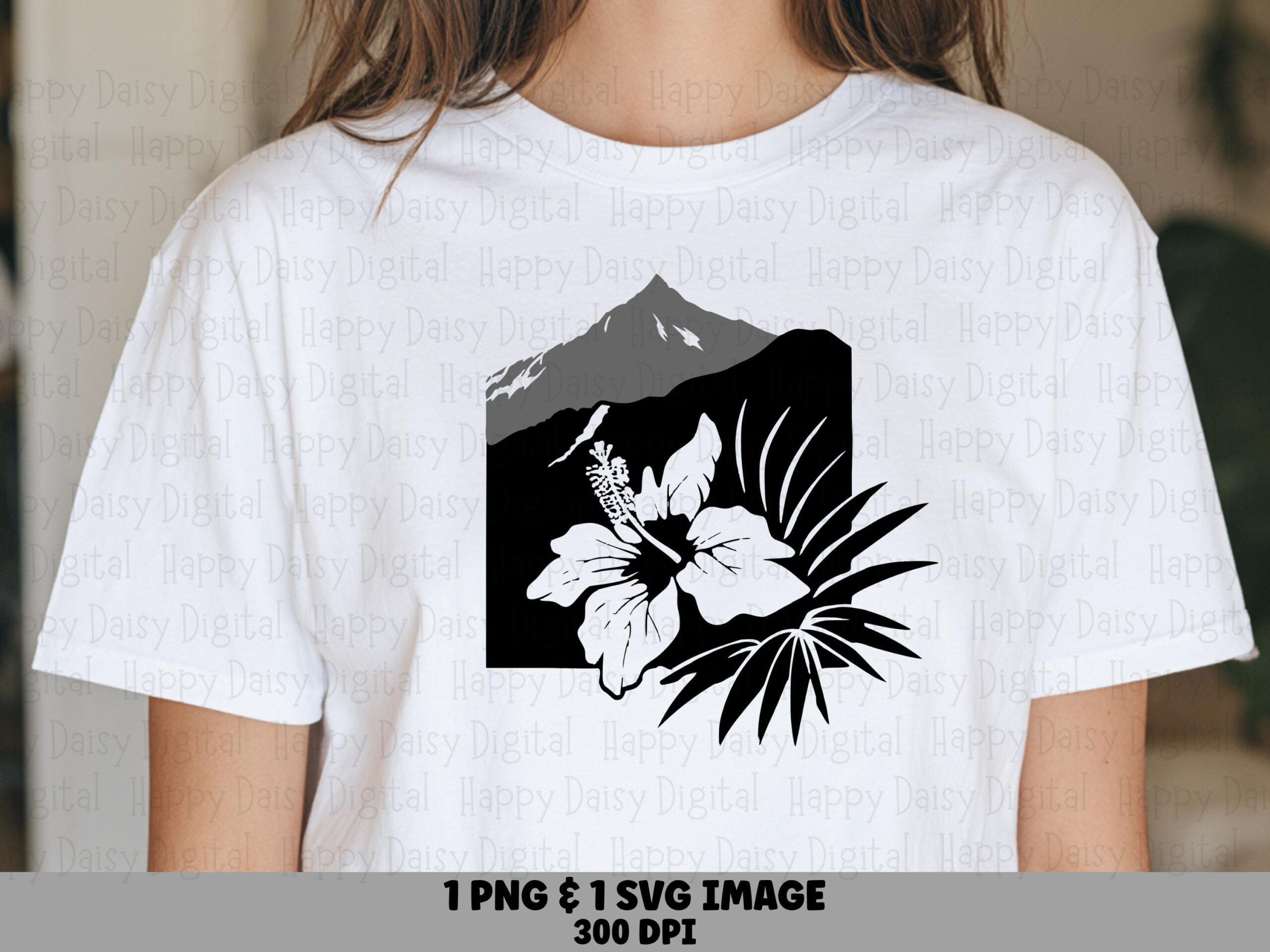 Tropical Bloom Scene PNG SVG | Sublimation Commercial Use POD