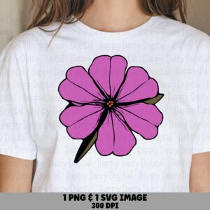 Purple Bloom Pop PNG SVG | Sublimation Commercial Use POD