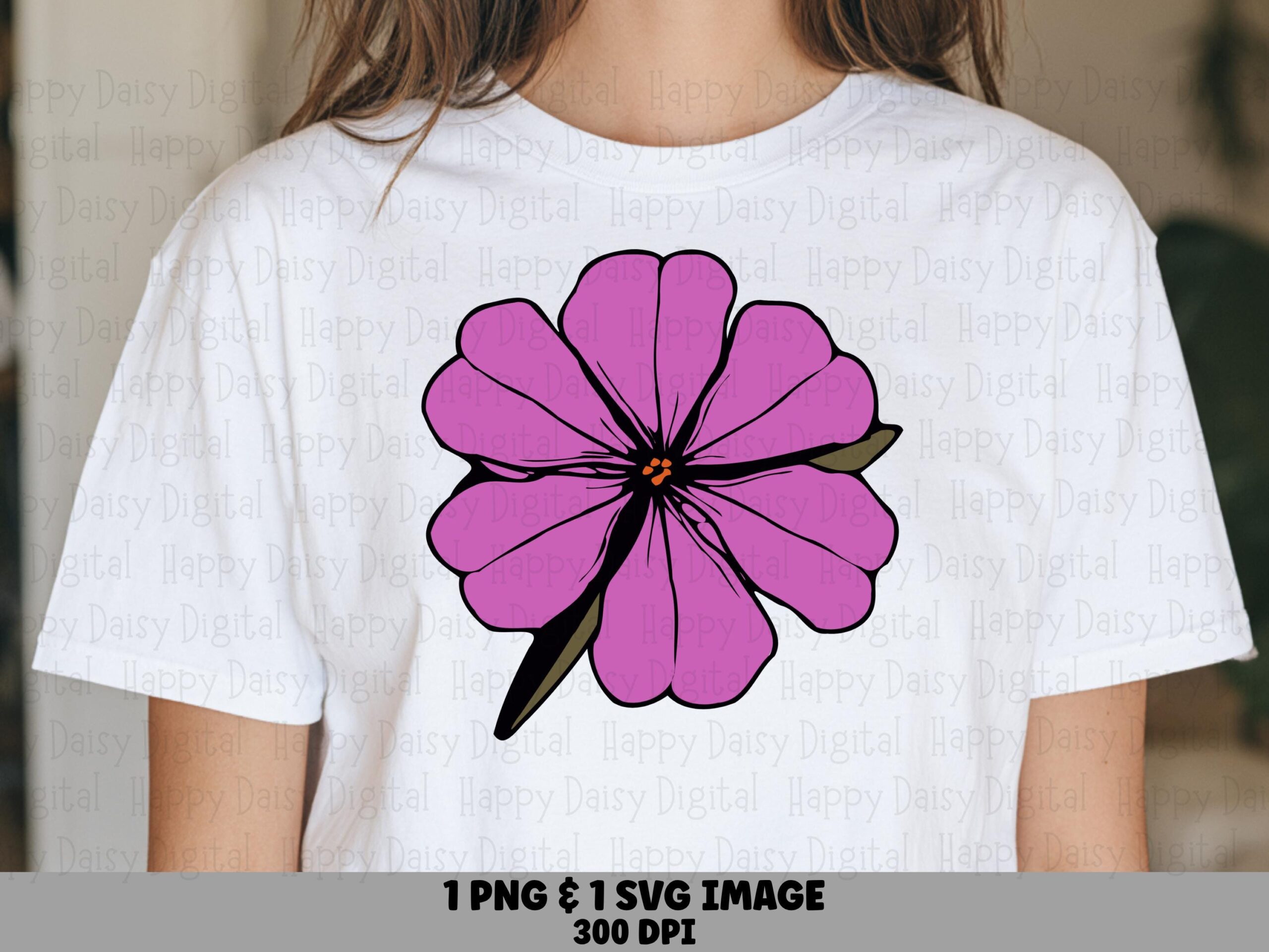Purple Bloom Pop PNG SVG | Sublimation Commercial Use POD