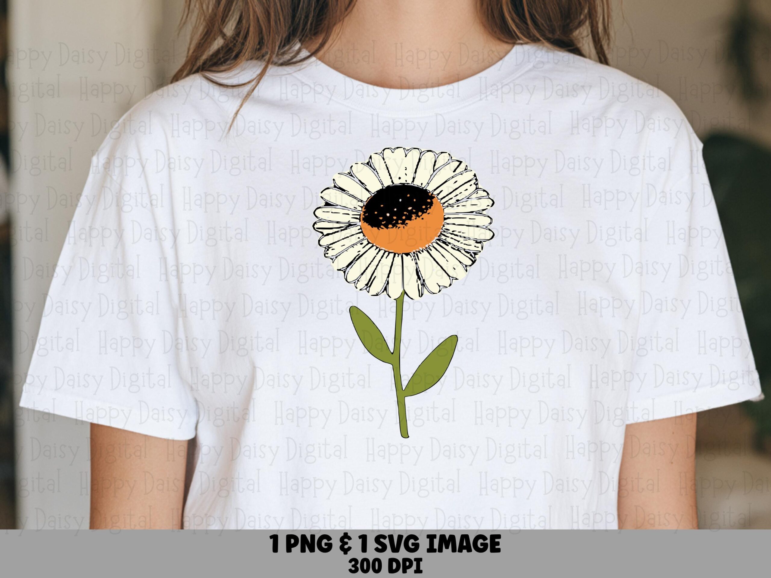 Vintage Daisy Retro PNG SVG | Sublimation Commercial Use POD