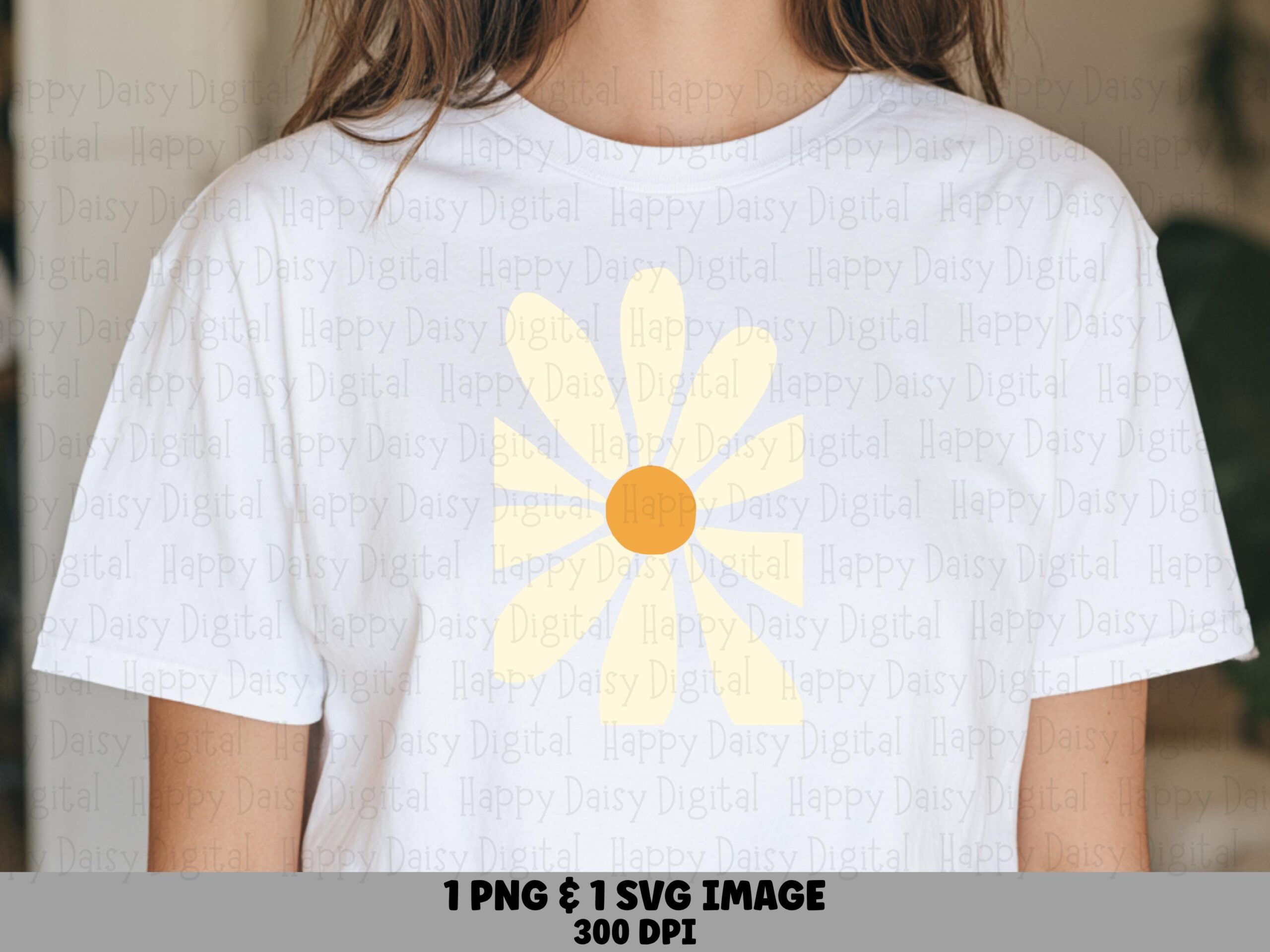 Pale Daisy Minimal PNG SVG | Sublimation Commercial Use POD