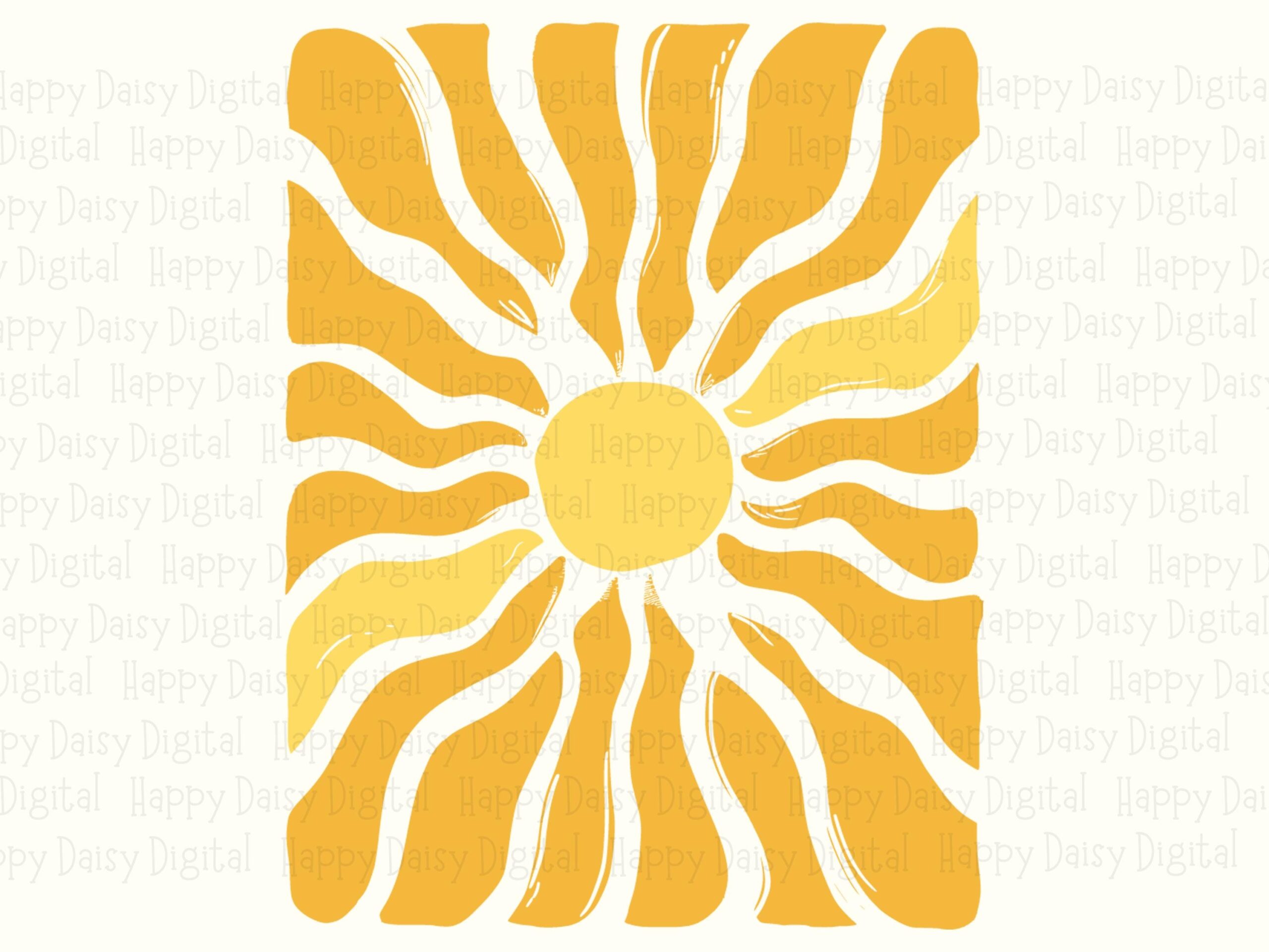 Retro Sunburst PNG SVG | Sublimation Commercial Use POD - Image 2
