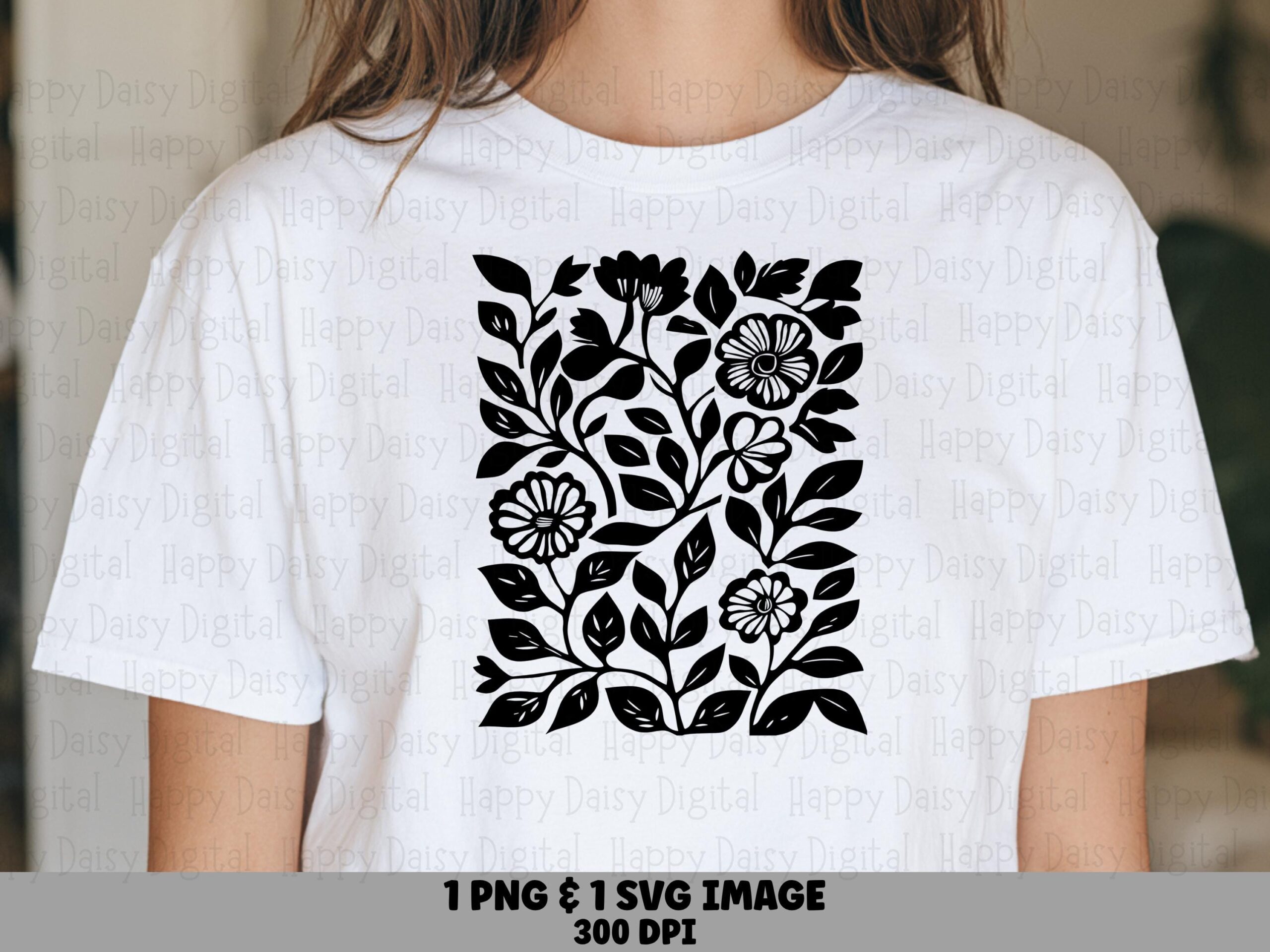 Papercut Floral Panel PNG SVG | Sublimation Commercial Use POD