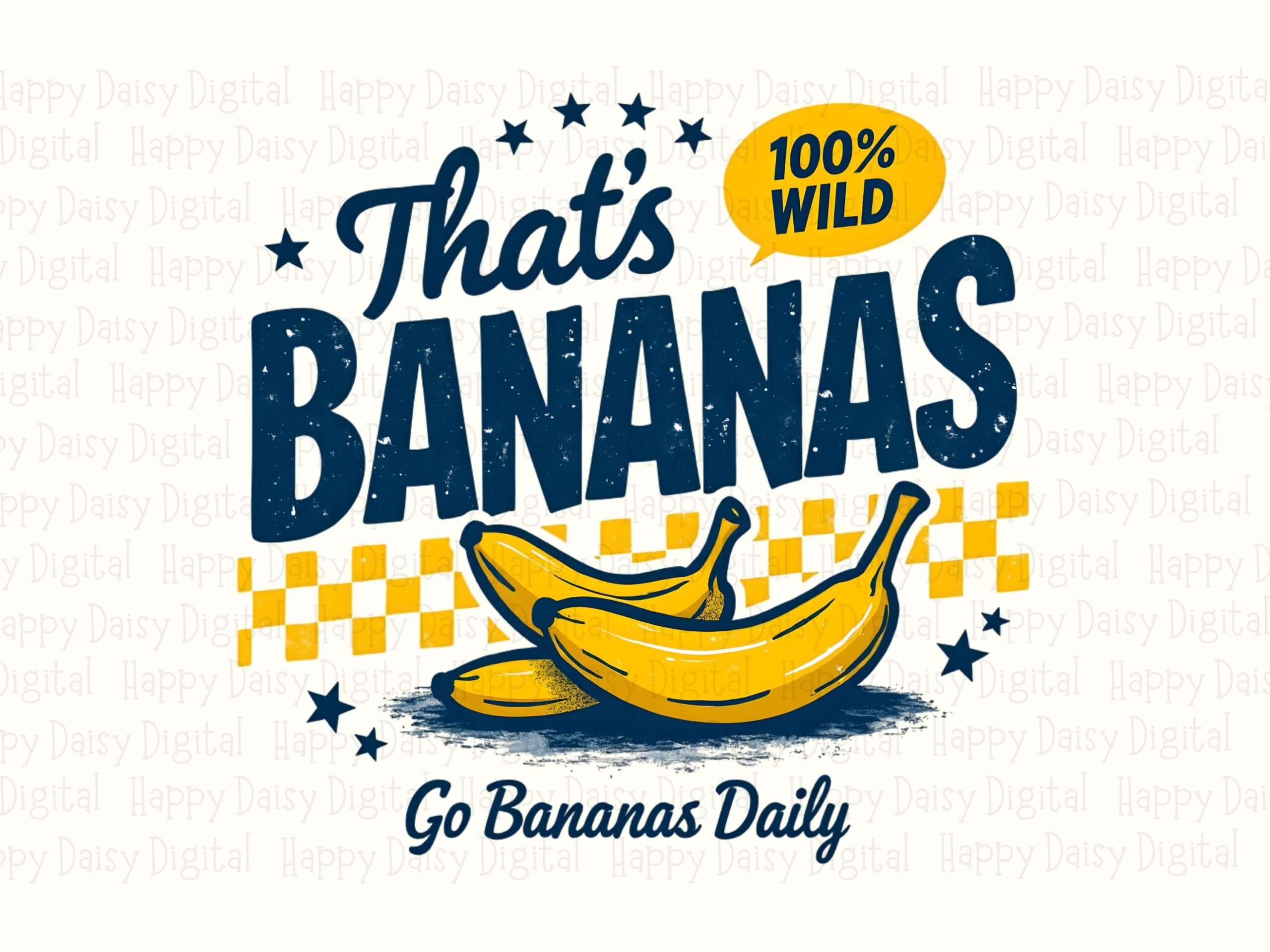 Thats Bananas, Retro Banana PNG, Sublimation | Commercial Use, 300 DPI Print-Ready | Clipart POD Sellers - Image 2