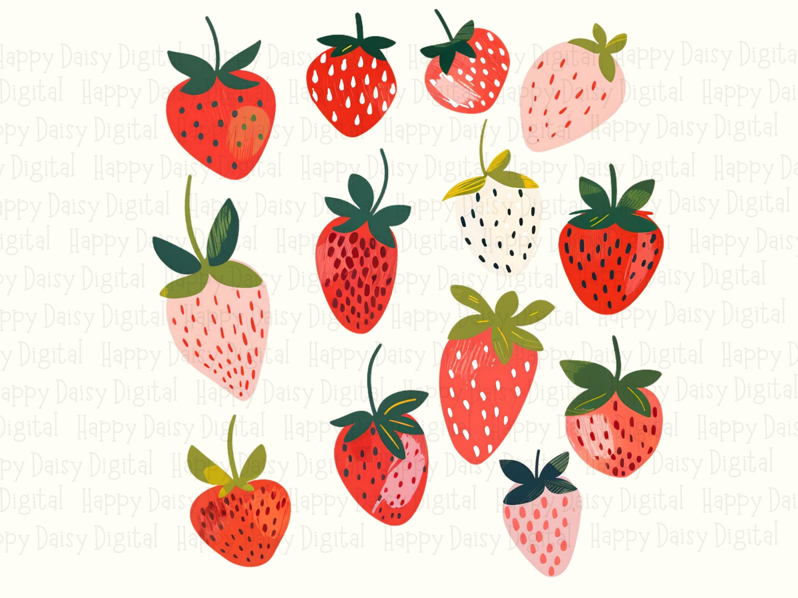 Strawberry Sketch, Hand-Drawn PNG | Sublimation Printable, Commercial License - 300 DPI - Image 2