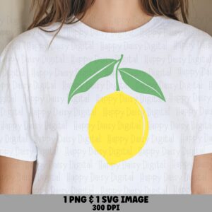 Simple Lemon Slice PNG SVG | Sublimation Commercial Use POD