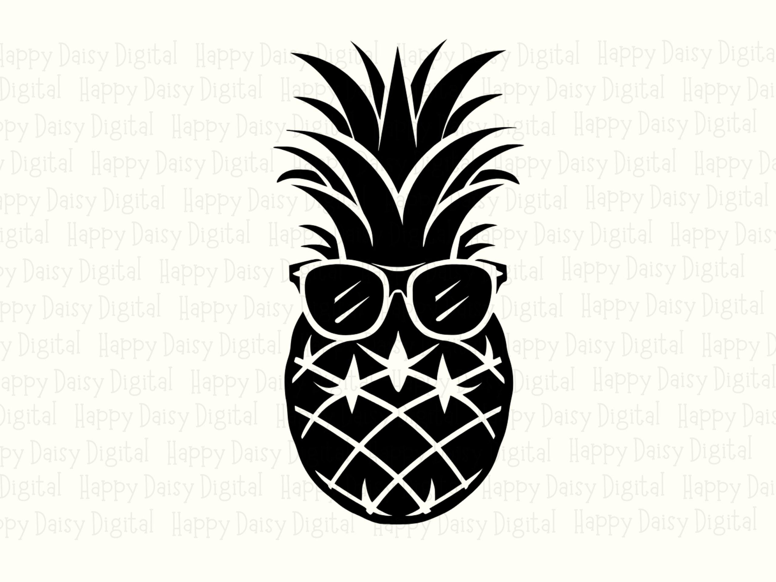 Pineapple Sunglasses, Cool Silhouette Design - PNG & SVG, Black Sublimation Graphic, Commercial License - Image 2