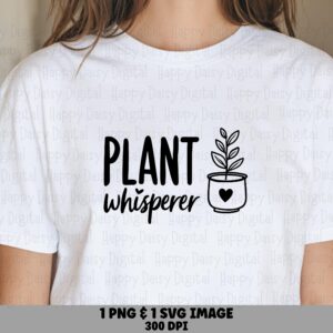 Plant Whisperer Heart Pot PNG SVG | Sublimation Commercial Use POD