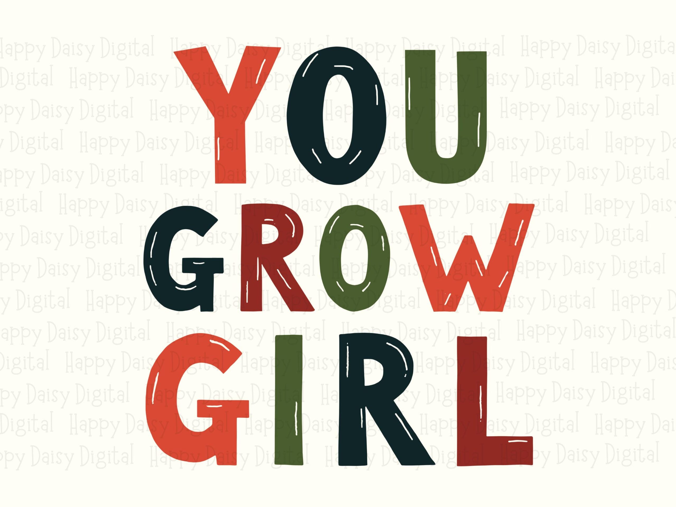 You Grow Girl Colorblock PNG SVG | Sublimation Commercial Use POD - Image 2