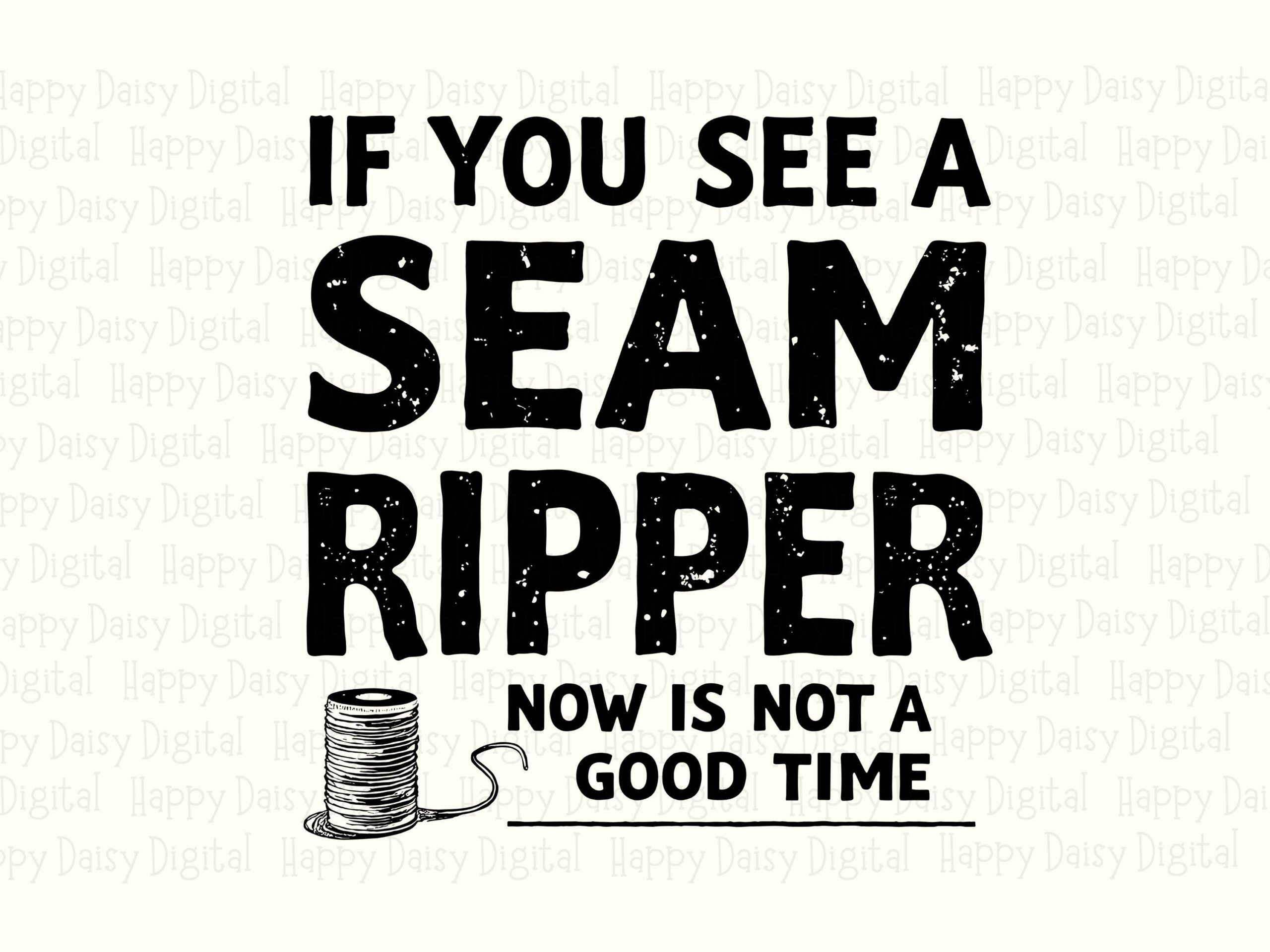 Seam Ripper, Sewing Humor PNG SVG Bundle | Distressed Warning Design | Commercial Use, Sublimation - Image 2