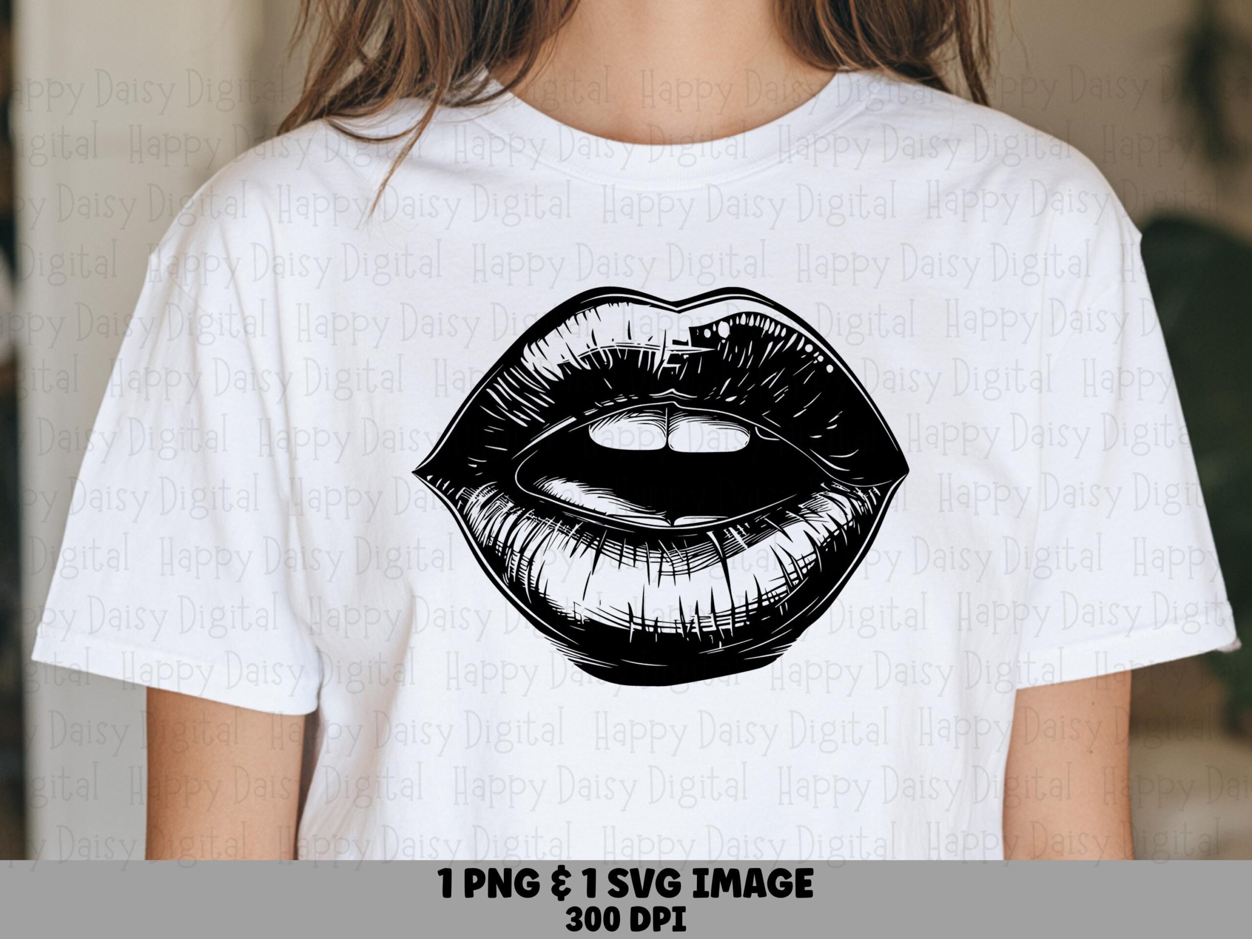 Sketch Lips Art, Detailed Shading Illustration - PNG & SVG Files, 300 DPI, Commercial Use