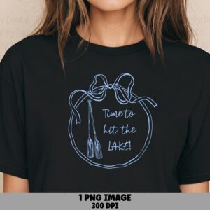 Bow Paddle Line Art PNG | Sublimation Commercial Use POD