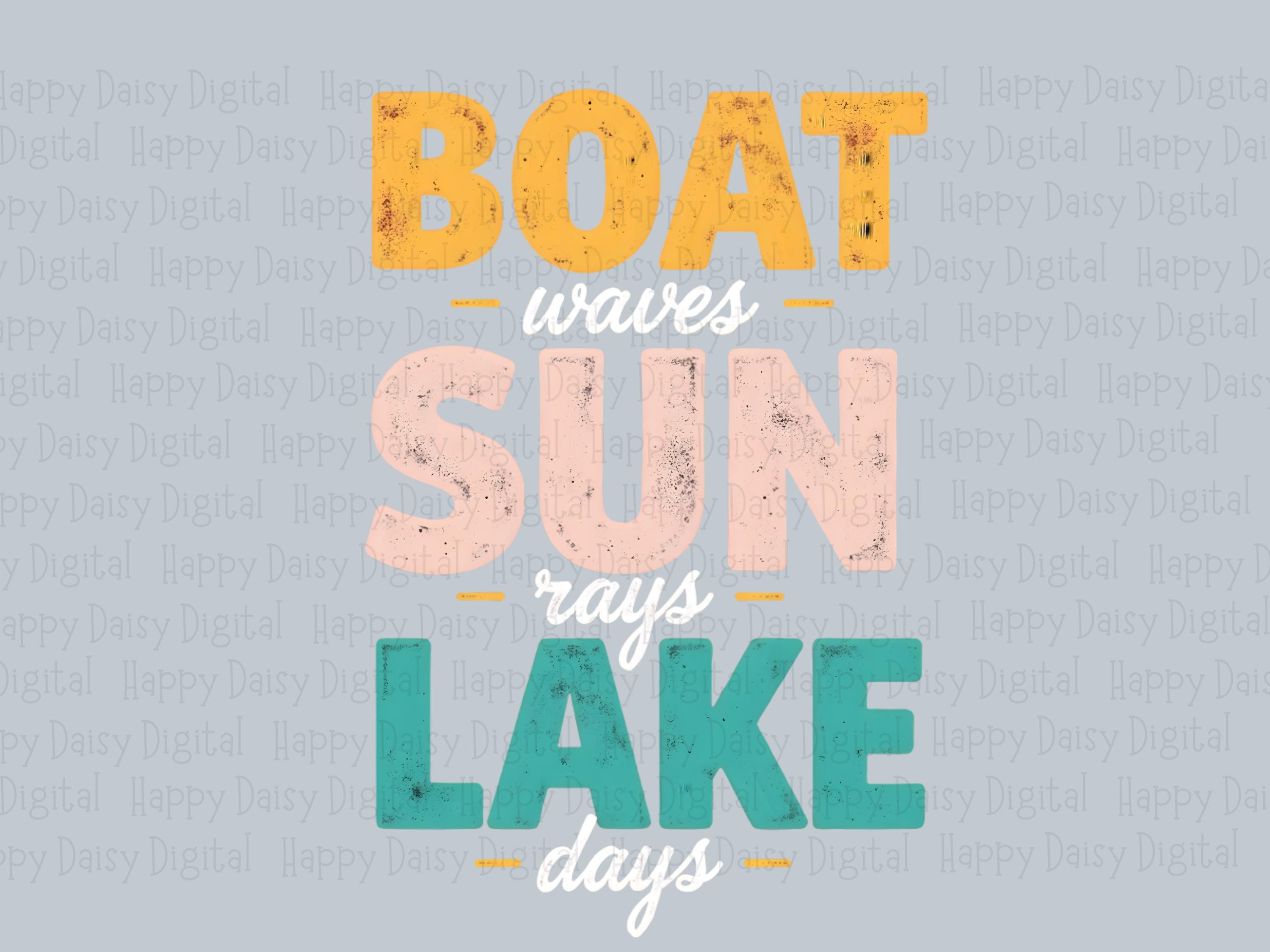 Boat Sun Lake Stack PNG | Sublimation Commercial Use POD - Image 2