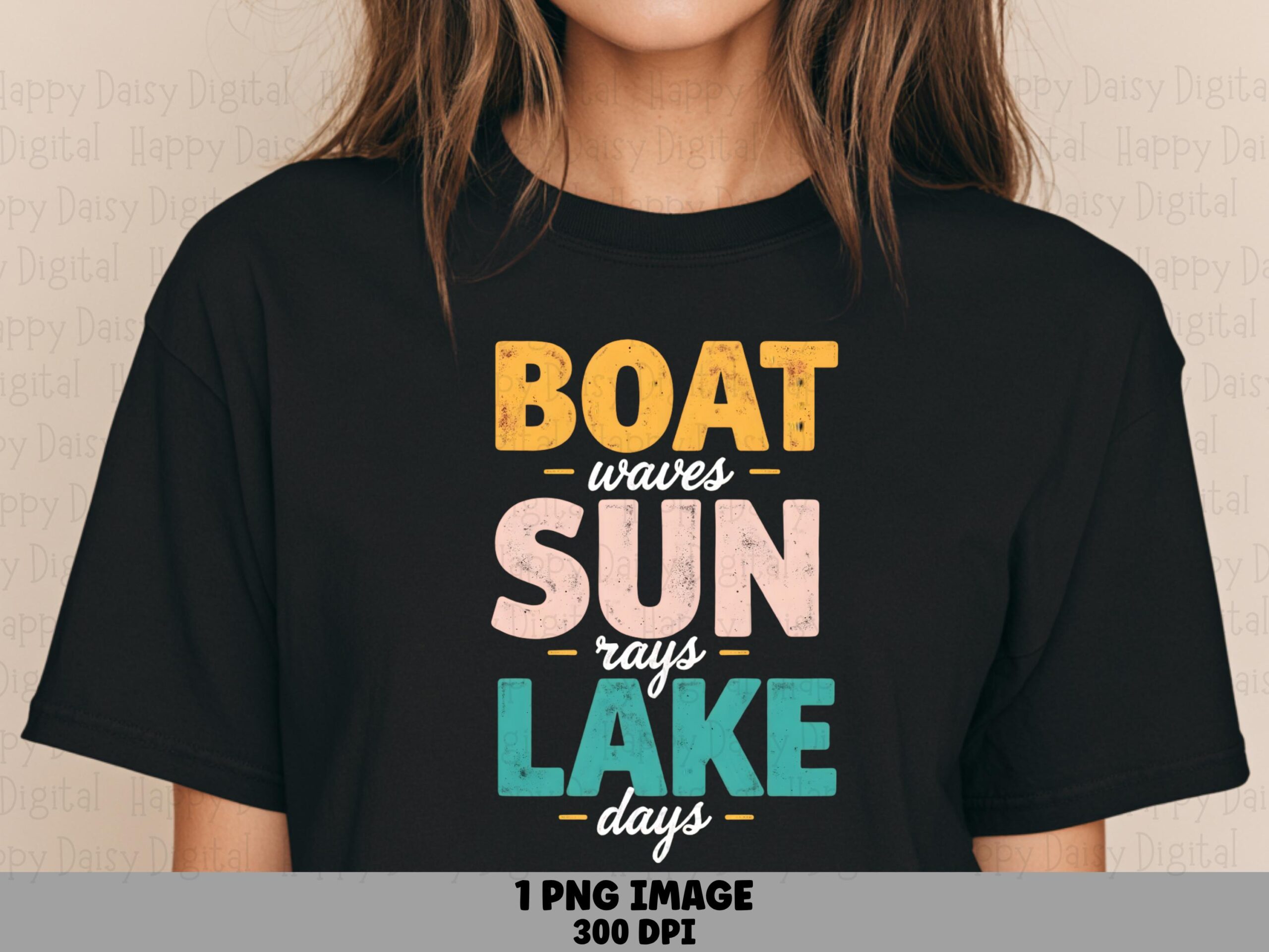Boat Sun Lake Stack PNG | Sublimation Commercial Use POD