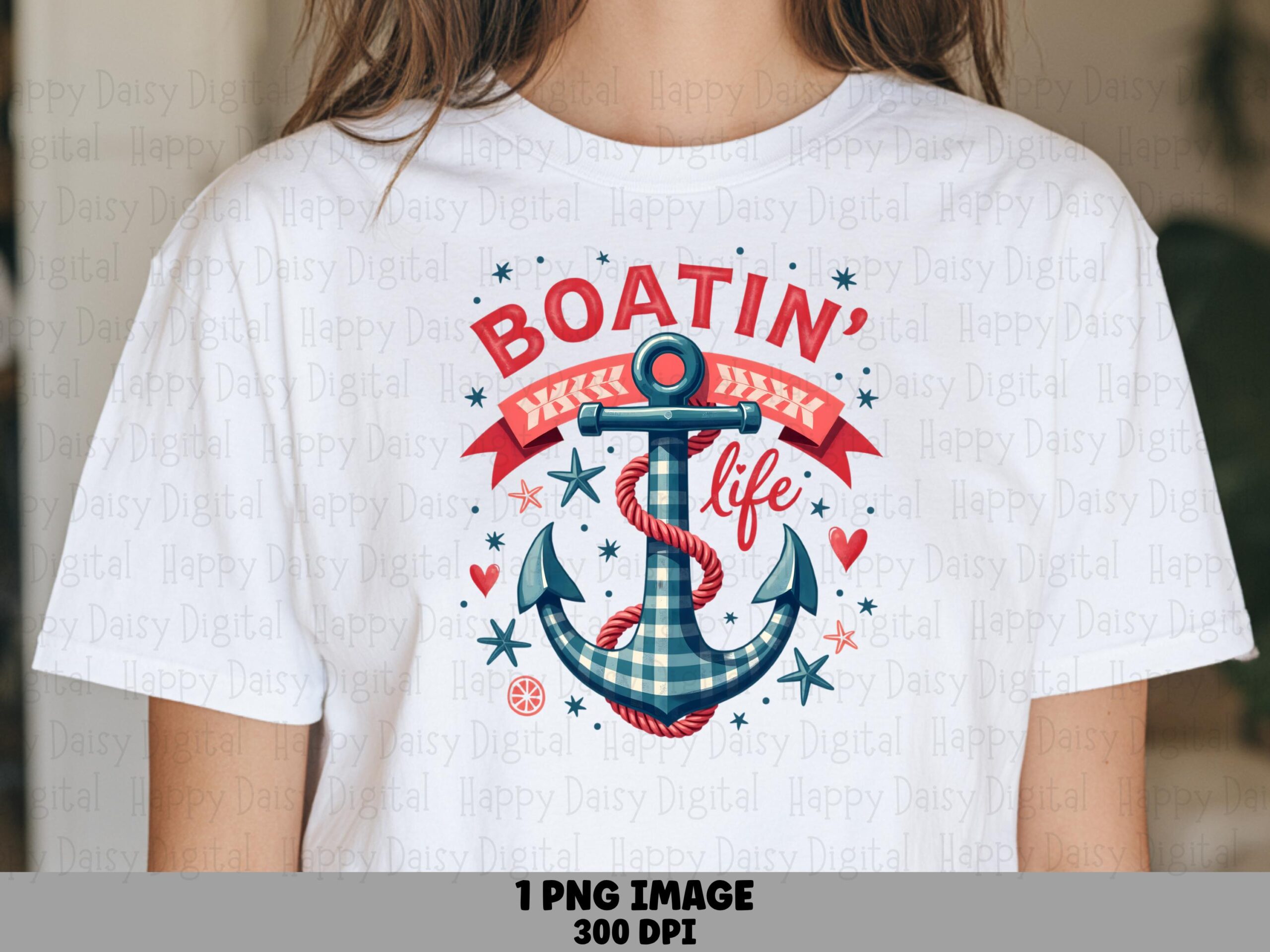 Boatin Life Anchor PNG | Sublimation Commercial Use POD