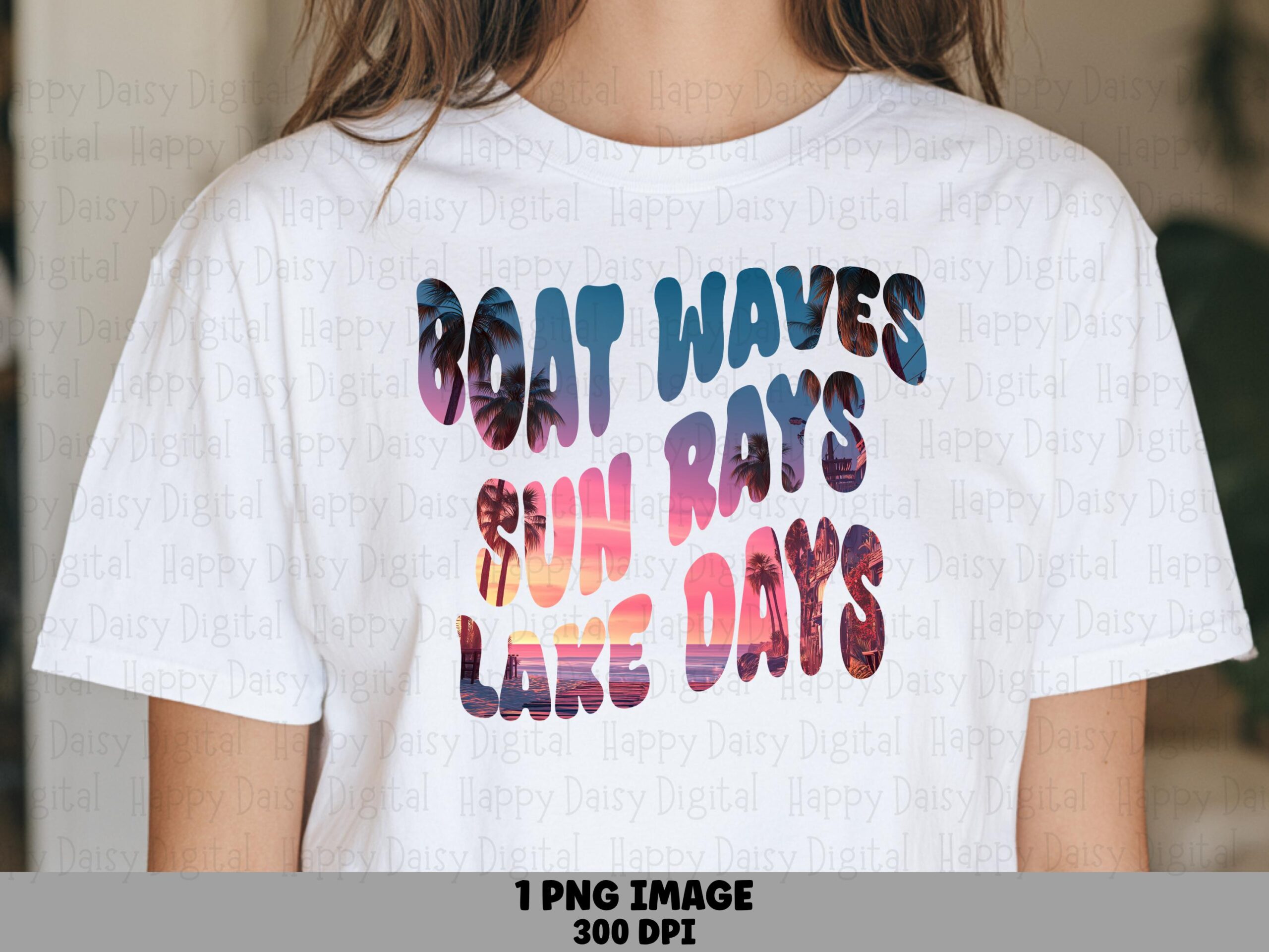 Sunset Photo Lake Days PNG | Sublimation Commercial Use POD