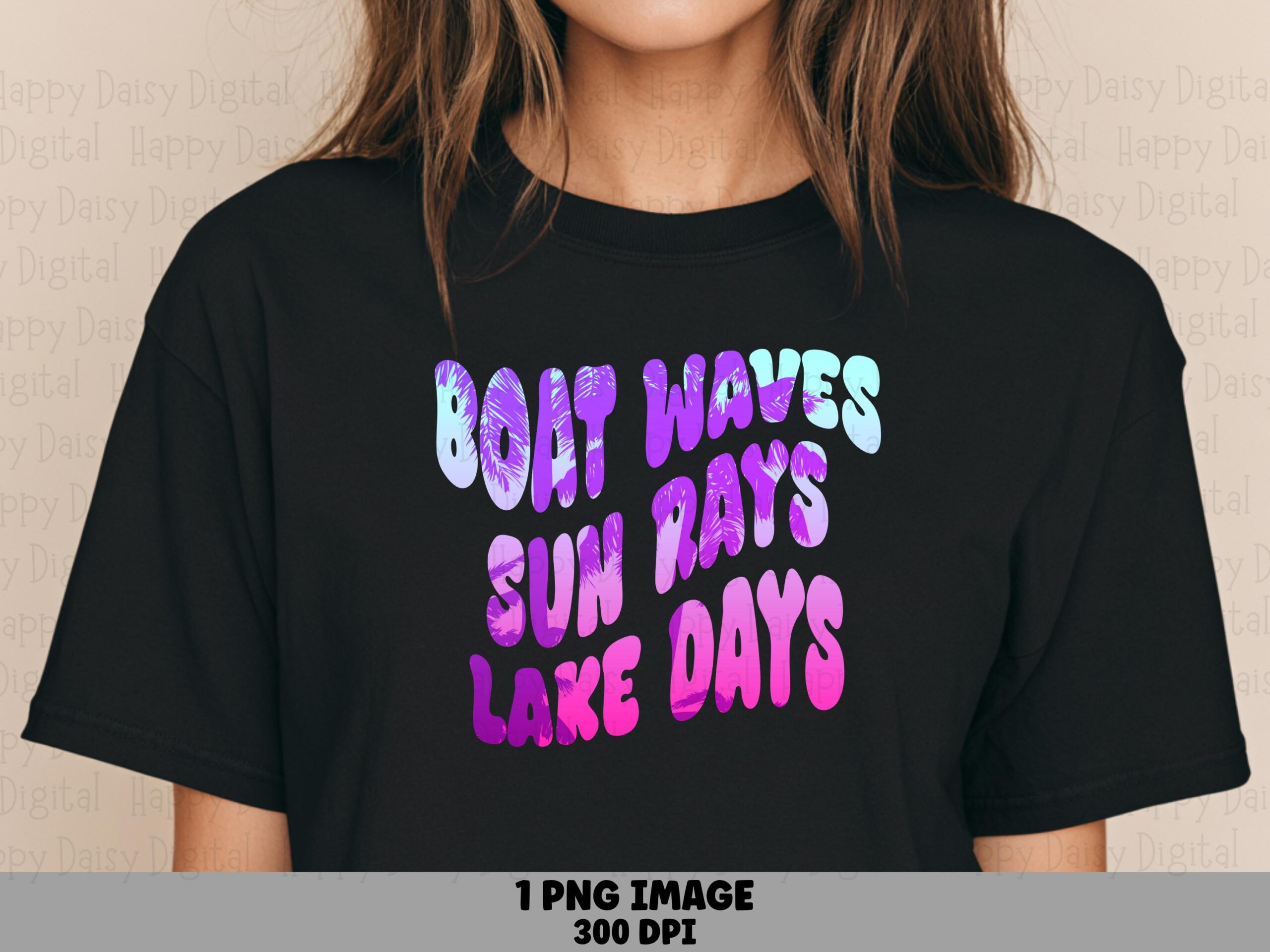Neon Wave Lake Days PNG | Sublimation Commercial Use POD