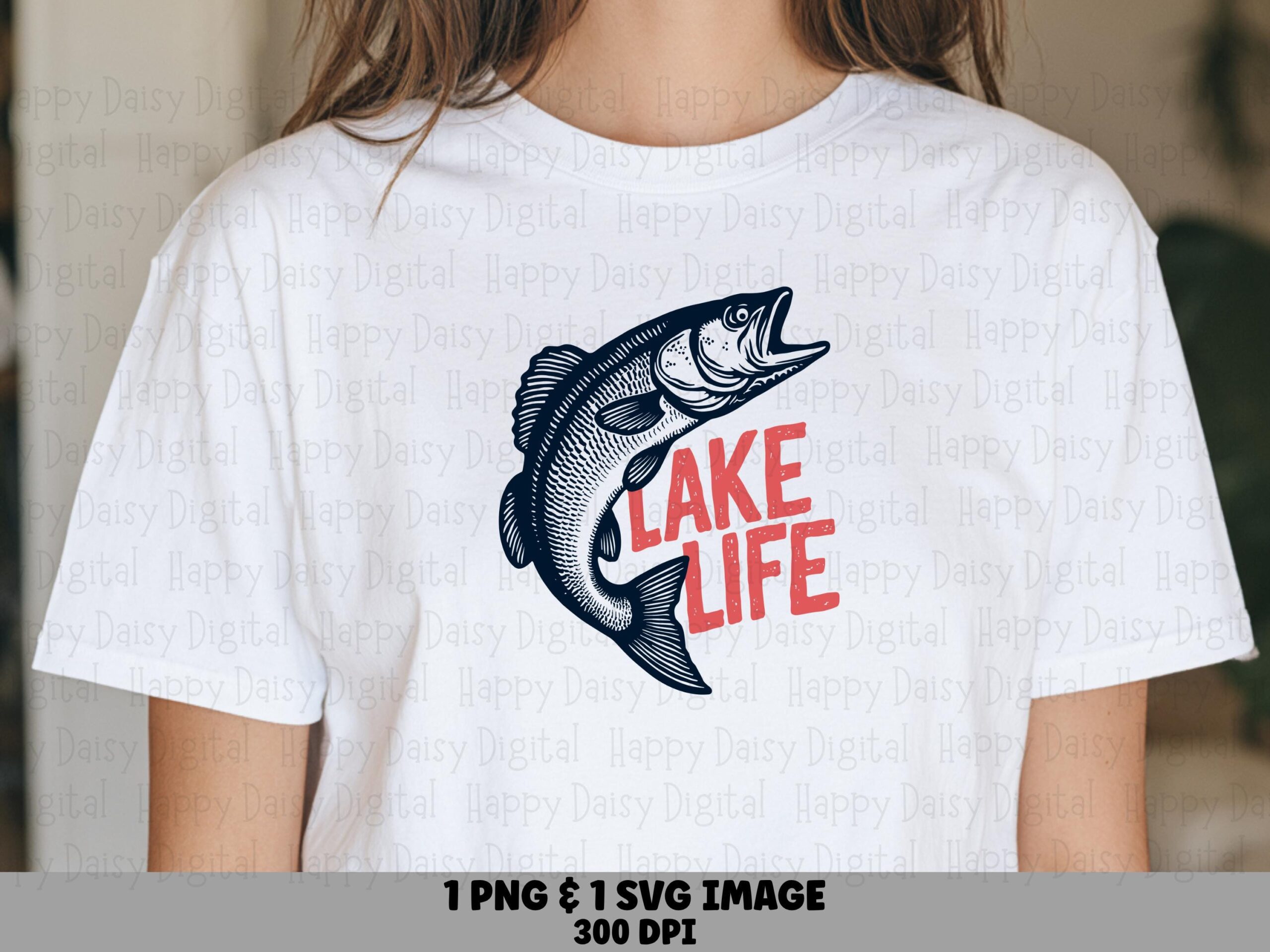 Lake Life Bass PNG SVG | Sublimation Commercial Use POD