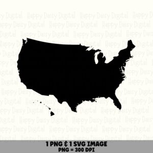 USA Silhouette Cut File png SVG | Sublimation Commercial Use POD
