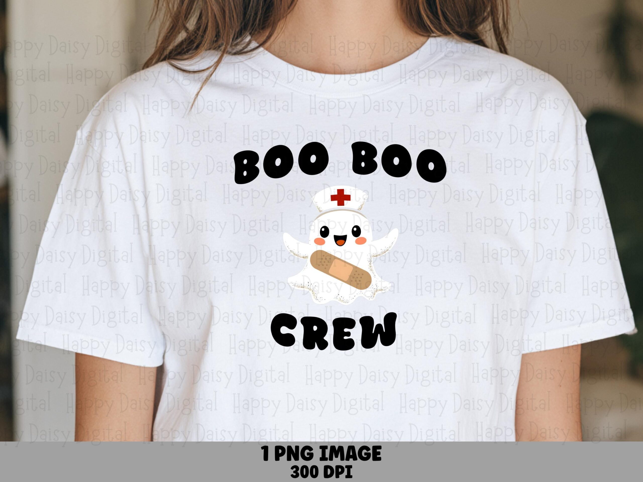 Boo Boo Crew, Cute Ghost Nurse PNG - Sublimation Design, Commercial Use, 300 DPI, Clipart For POD Sellers