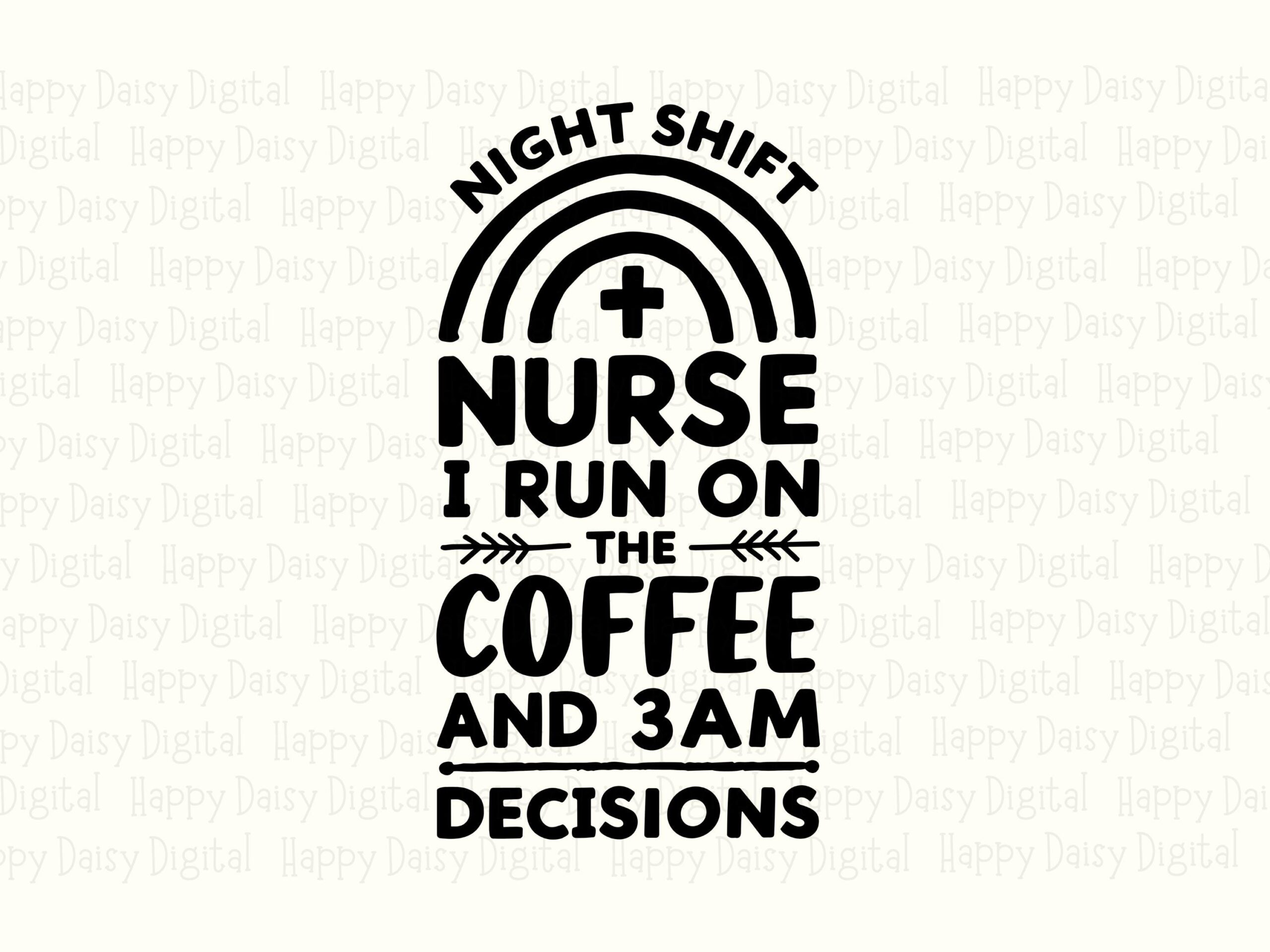Night Shift Nurse, Rainbow Cross PNG SVG Digital Design | Sublimation, Commercial Use, 300 DPI - Image 2
