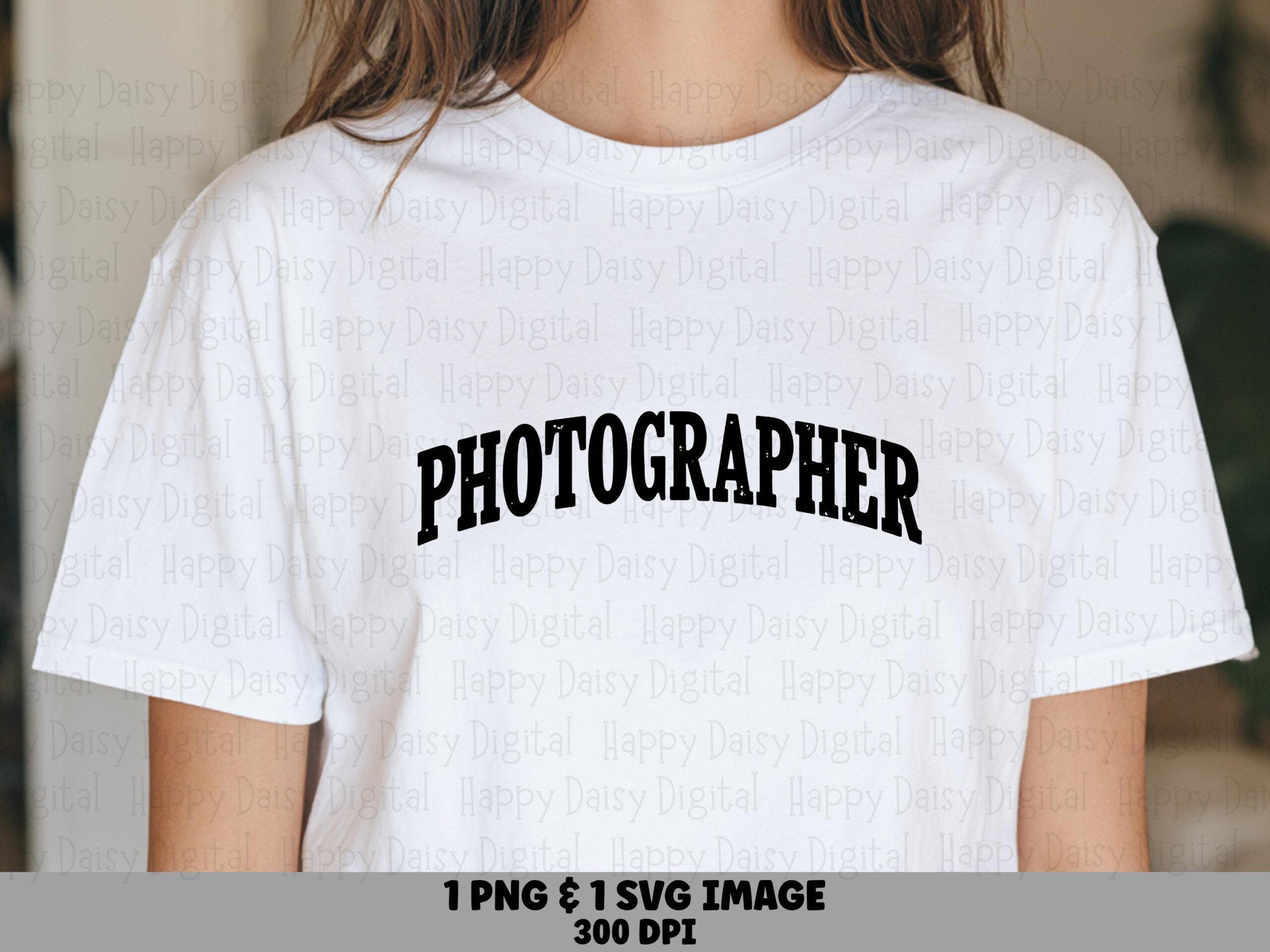 Photographer PNG, Arched Varsity Tee Design | SVG Included | Sublimation, Commercial Use, POD Seller