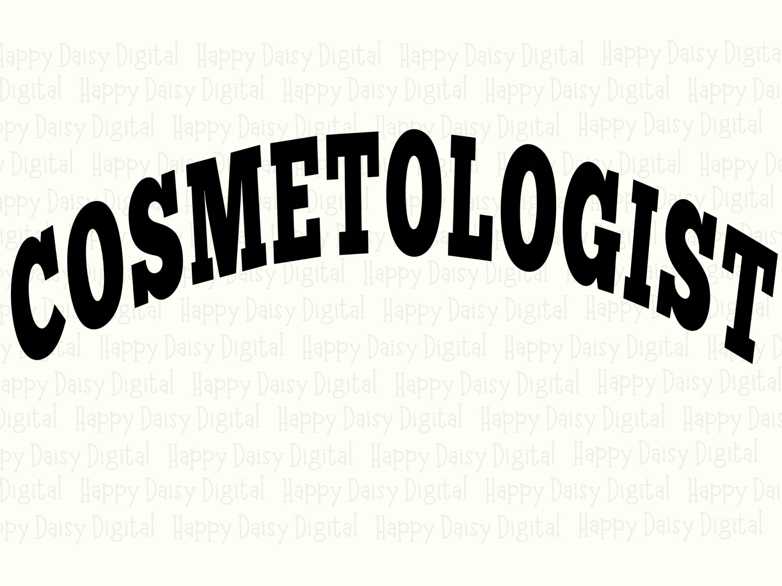 Cosmetologist, Arched Varsity Tee Design | PNG & SVG Digital Files, 300 DPI Print-Ready, Commercial Use - Image 2