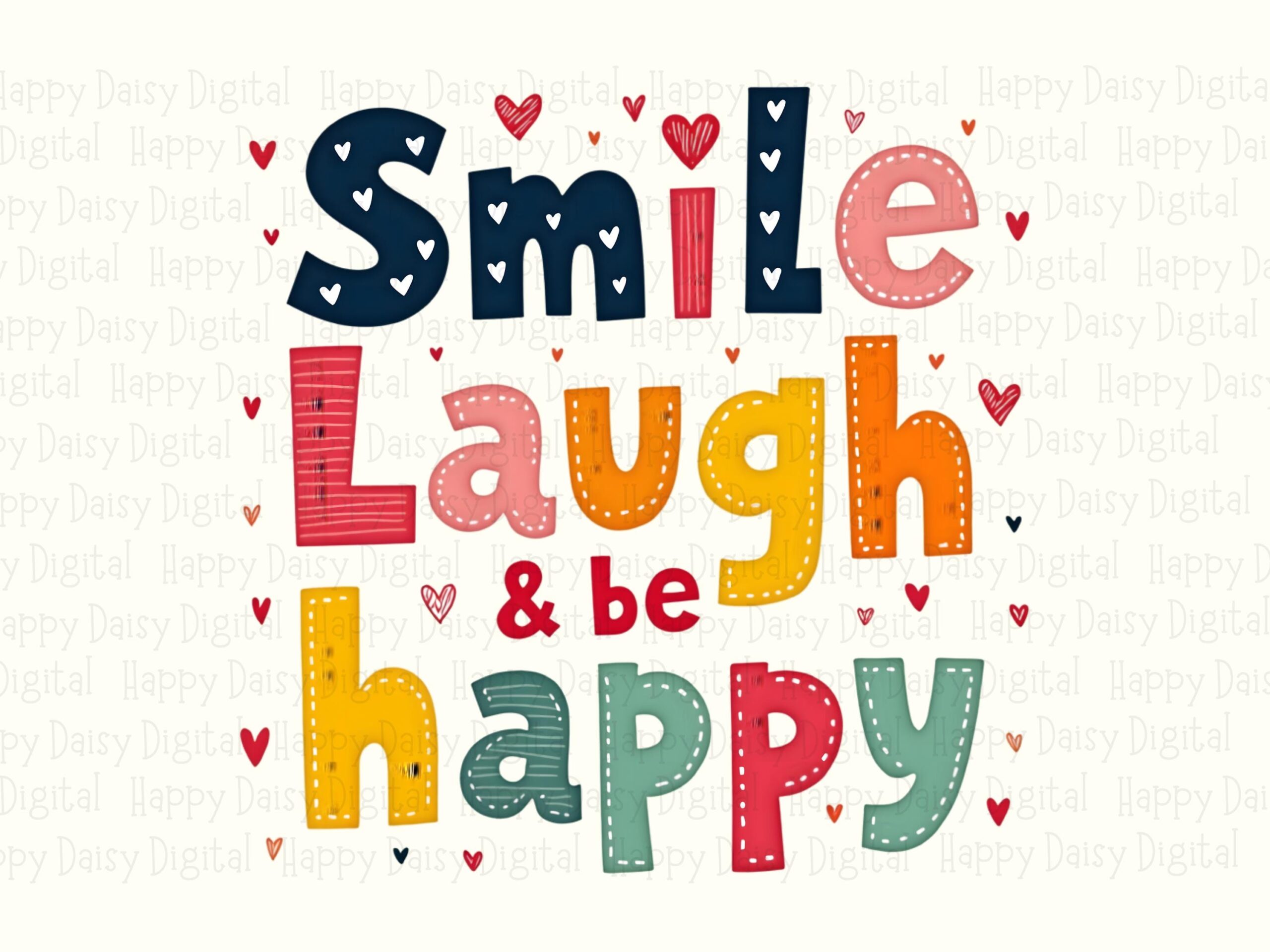 Smile Laugh Happy PNG | Sublimation Commercial Use POD - Image 2